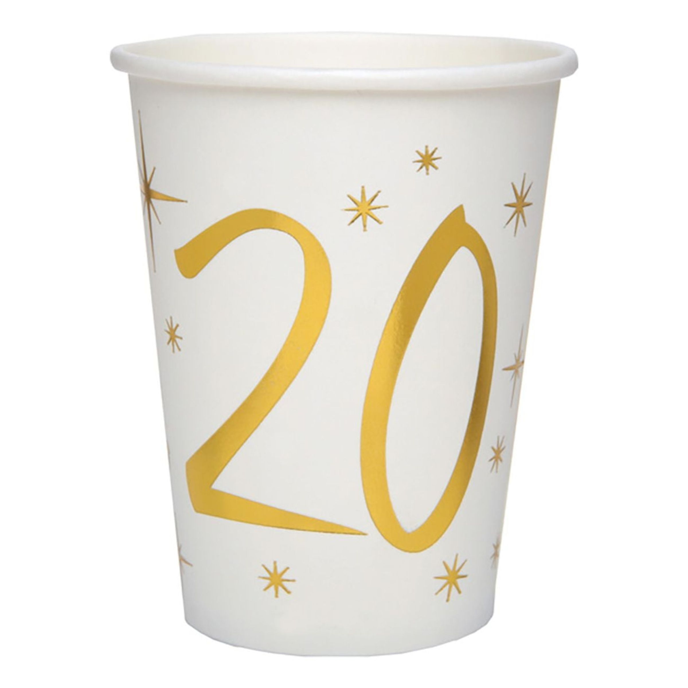 Papkrus 20 Guld/Hvid