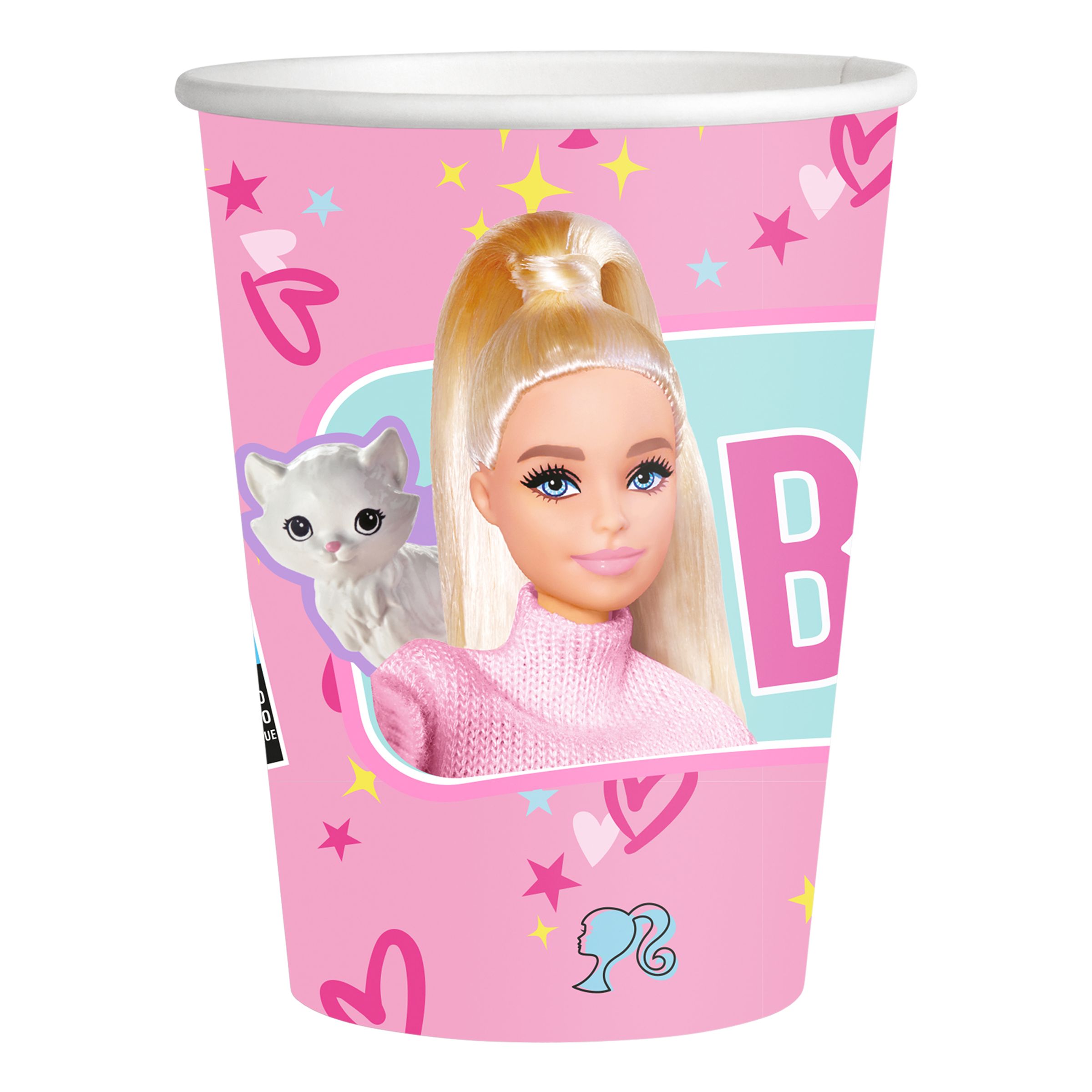 Pappersmuggar Barbie&trade; Friends - 8-pack | Hem - Teman - Färger - Rosa | Party Outlet