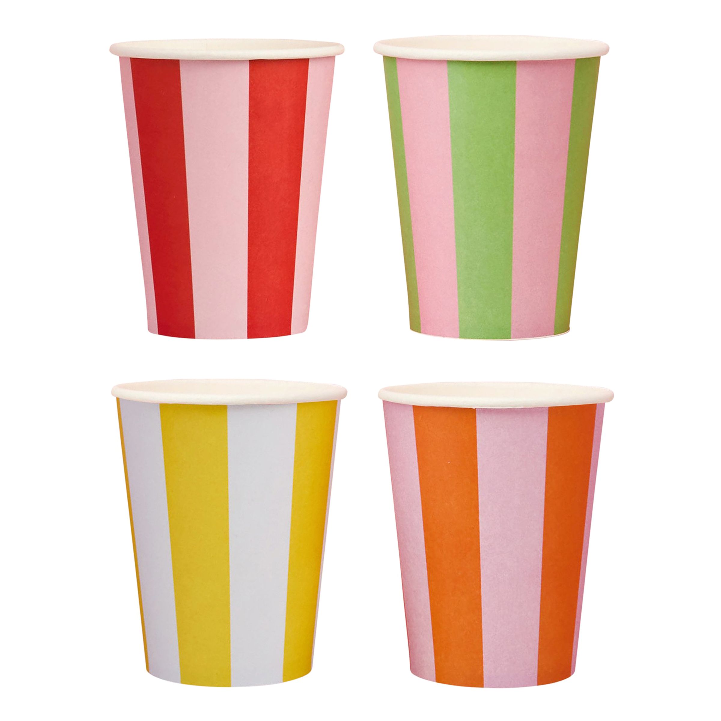 Pappersmuggar Bright Banquet - 8-pack | Hem - Teman - Färger - Flerfärgad | Pryloteket
