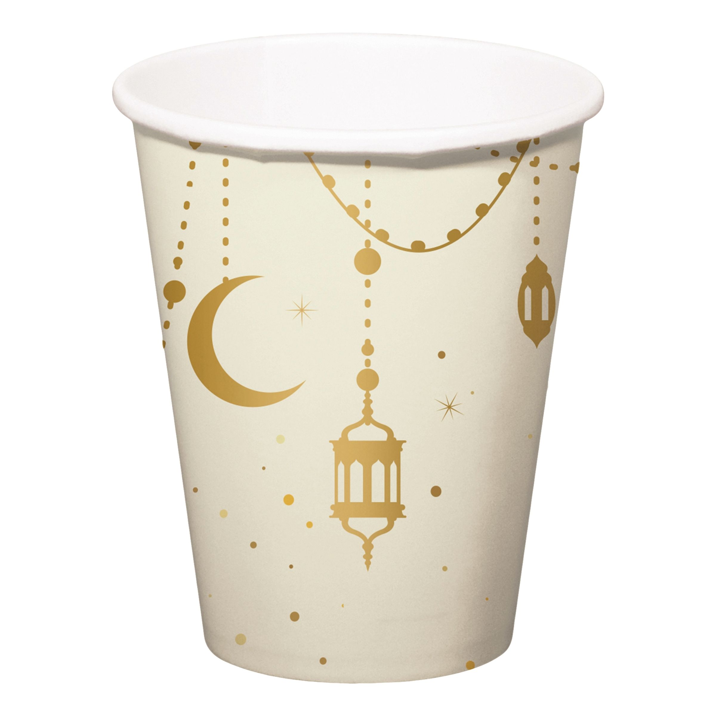 Pappersmuggar Eid Mubarak - 8-pack | Hem//Festartiklar//Dukning//Engångsmuggar & Glas | PartyOutlet