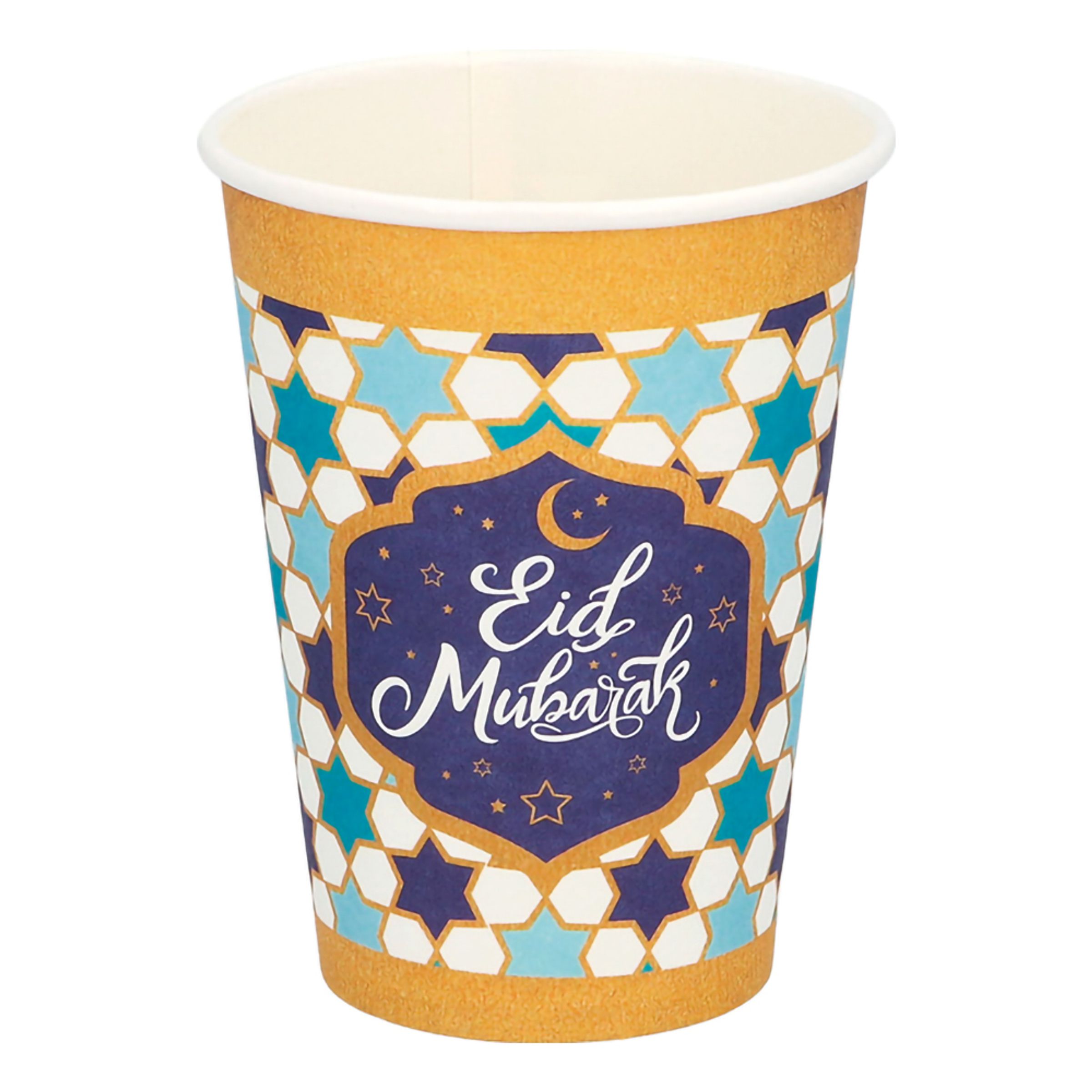 Pappersmuggar Eid Mubarak - 8-pack | Hem//Festartiklar//Dukning//Engångsmuggar & Glas | PartyOutlet