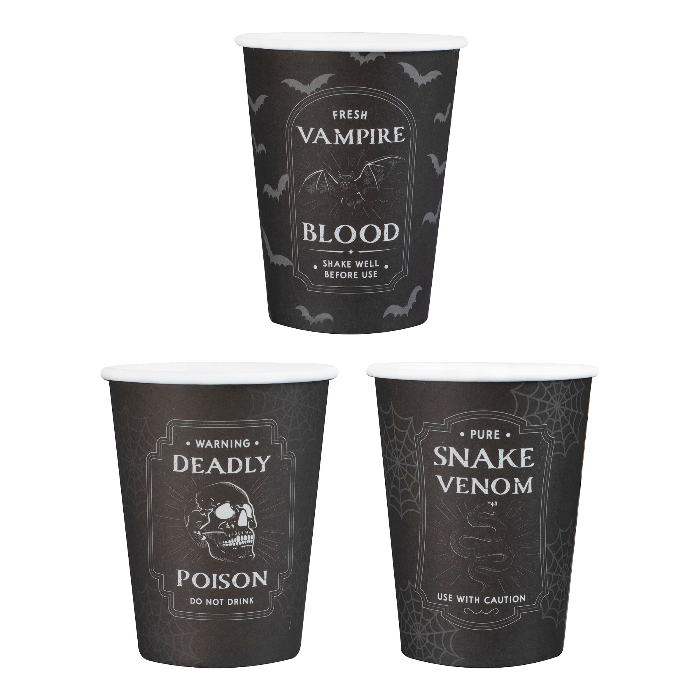 Läs mer om Pappersmuggar Halloween Vampire Blood - 8-pack