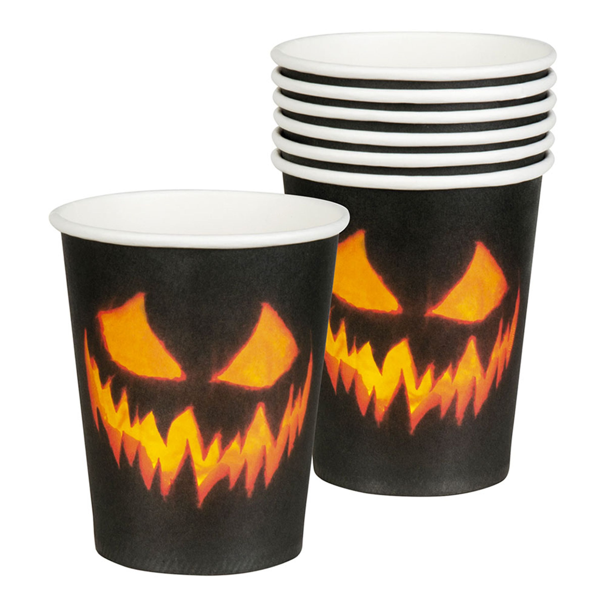 Pappersmuggar Creepy Pumpkin - 10-pack | Hem - Teman - Färger - Orange | Pryloteket