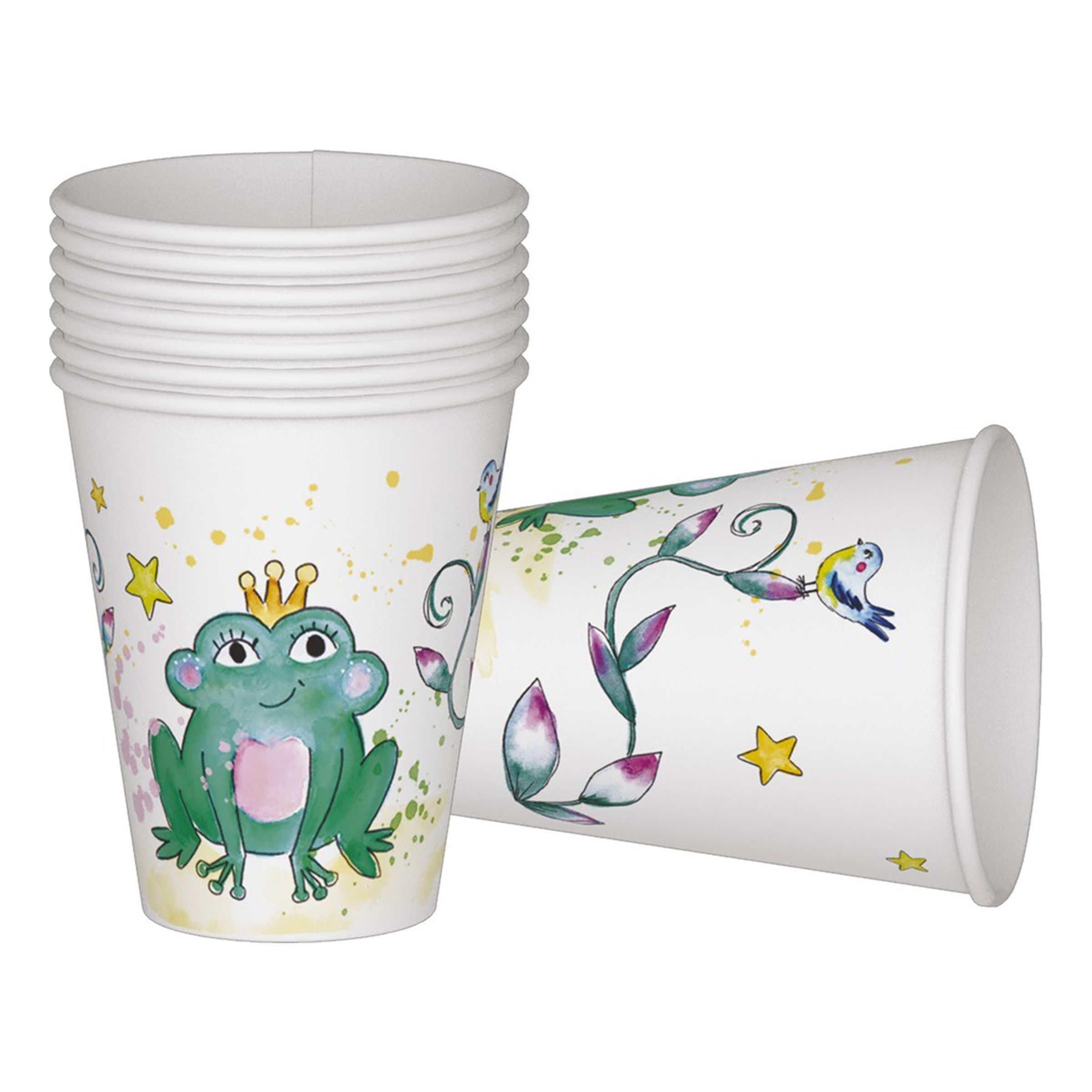 Pappersmuggar Prinsessa - 8-pack | Hem - Teman - Färger - Rosa | Maskeradspecialisten