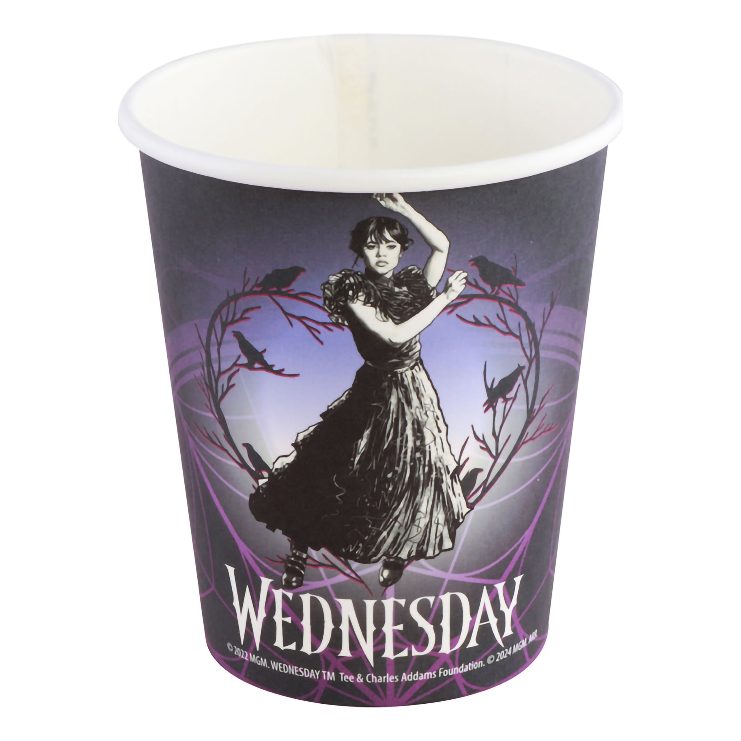 Pappersmuggar Wednesday - 8-pack | Hem - Teman - Färger - Lila | Maskeradspecialisten