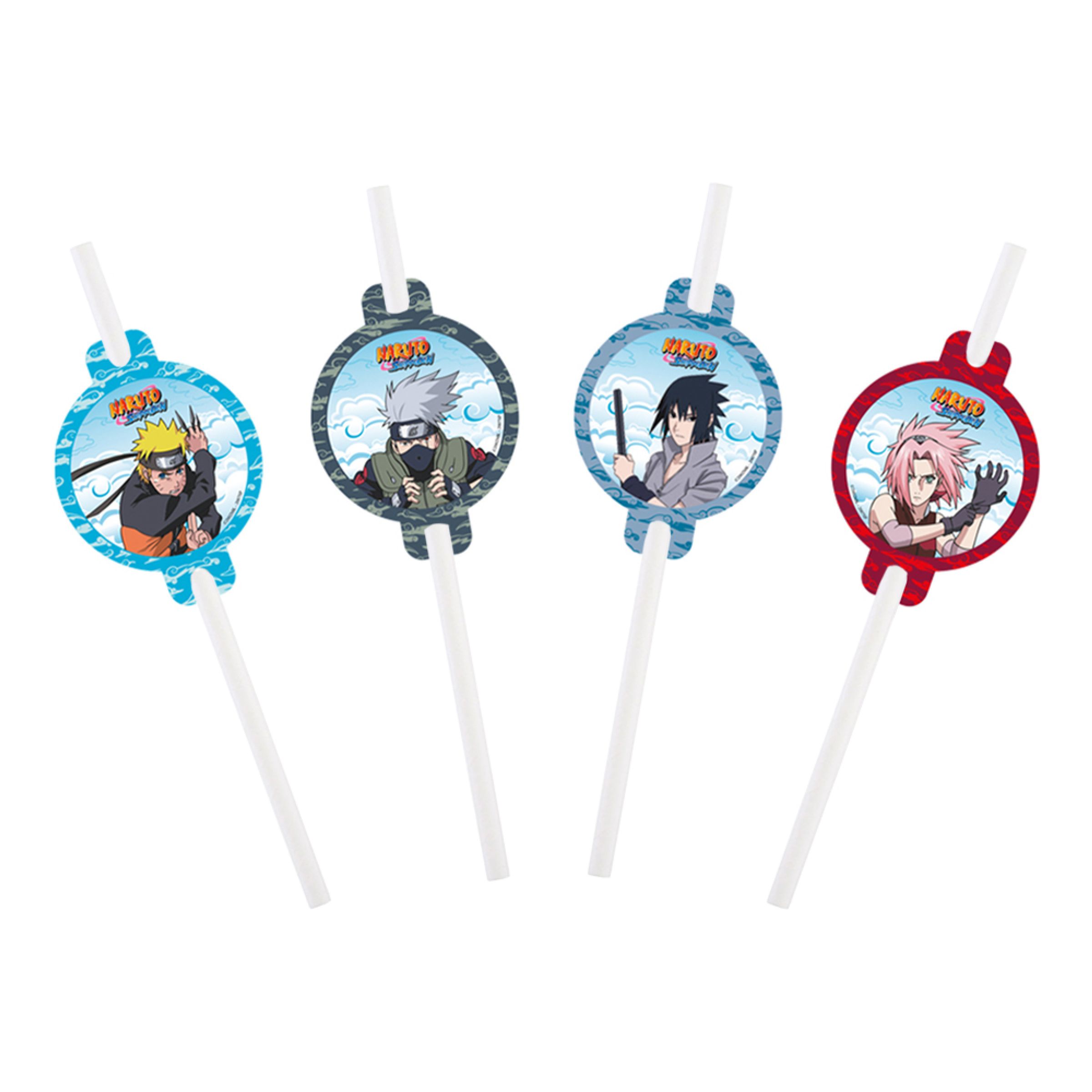 Papperssugrör Naruto Shippuden - 8-pack | Hem - Teman - Barnkalas | Maskeradspecialisten