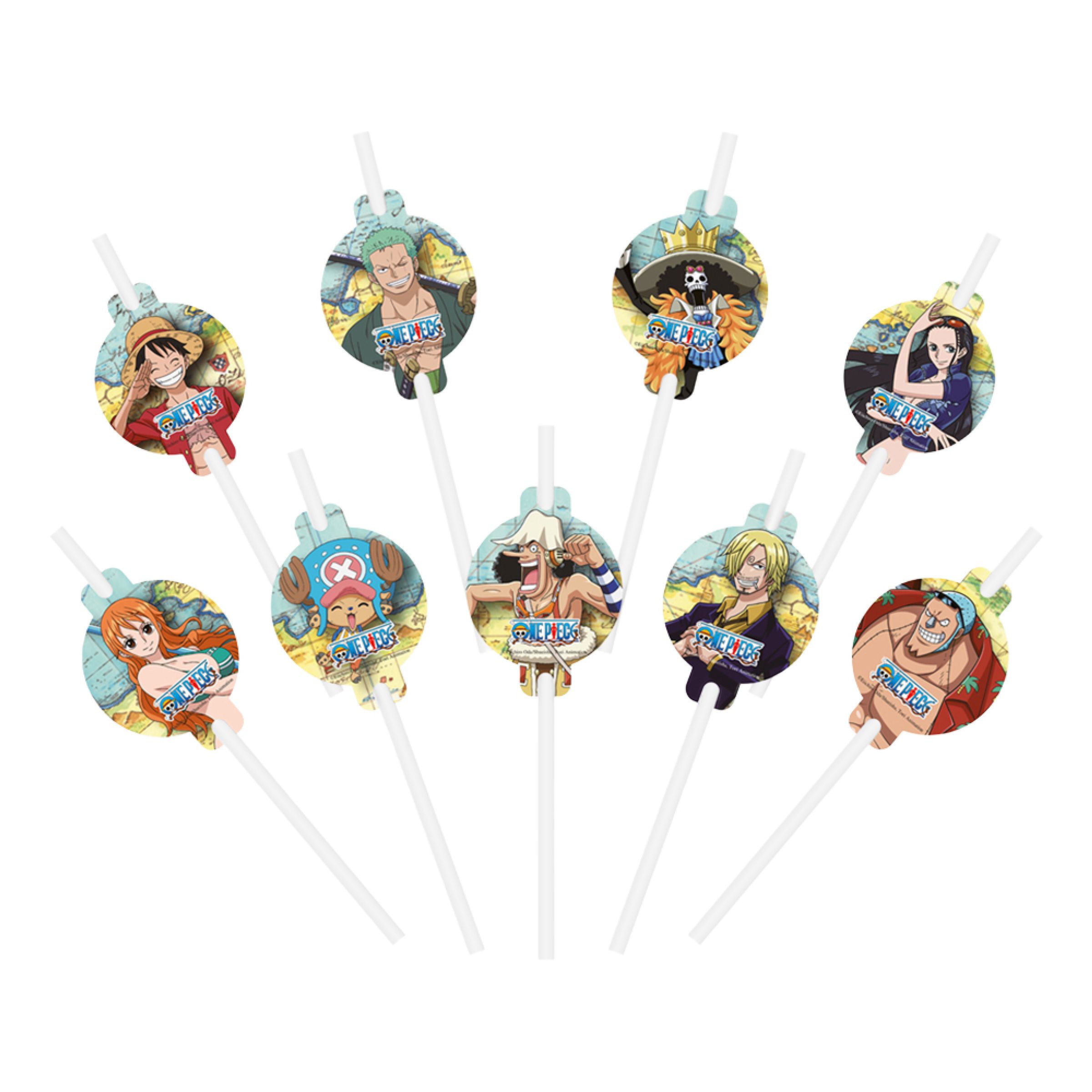 Papperssugrör One Piece - 8-pack | Hem - Teman - Barnkalas | Maskeradspecialisten