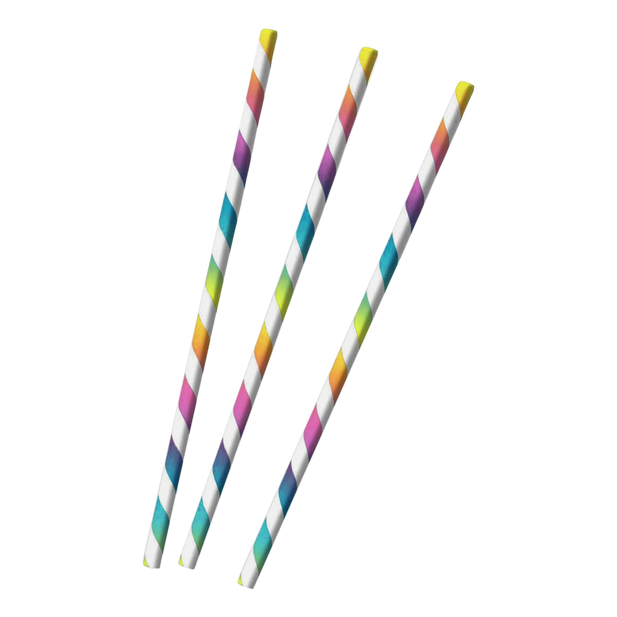 Papperssugrör Flerfärgade - 12-pack | Hem - Bartillbehör - Drinktillbehör - Sugrör | Pryloteket