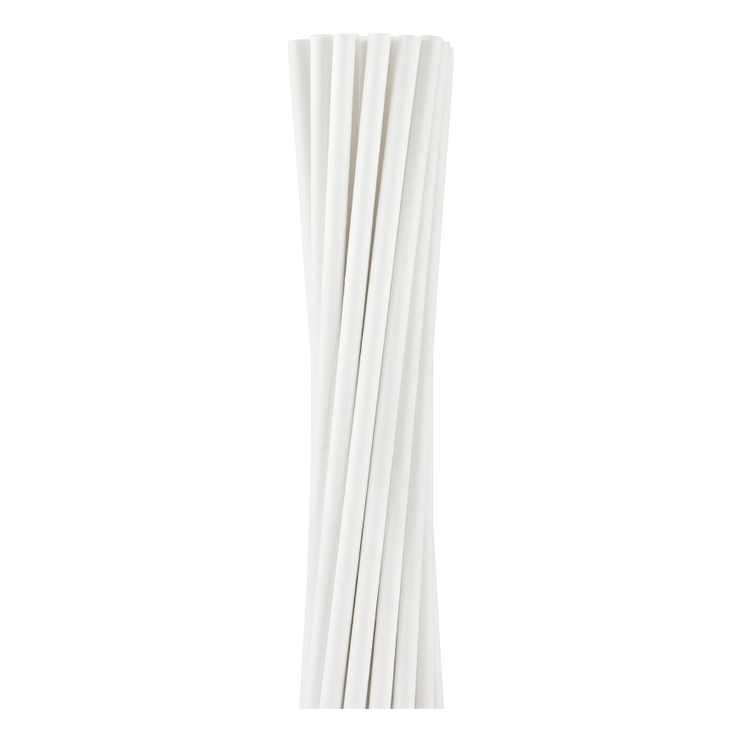 Papperssugrör Vita - 100-pack