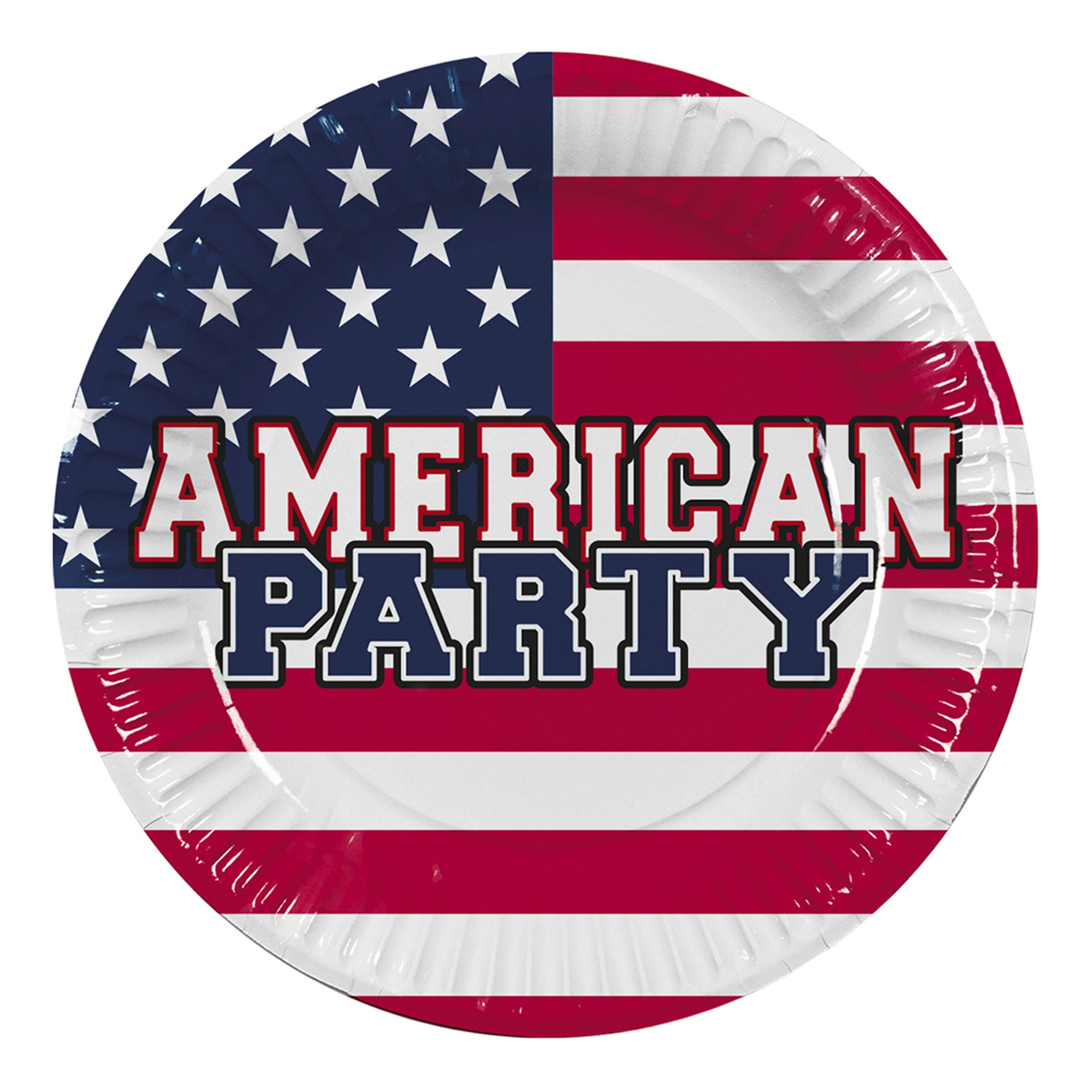 Läs mer om Papperstallrikar Amerikan Party - 10-pack