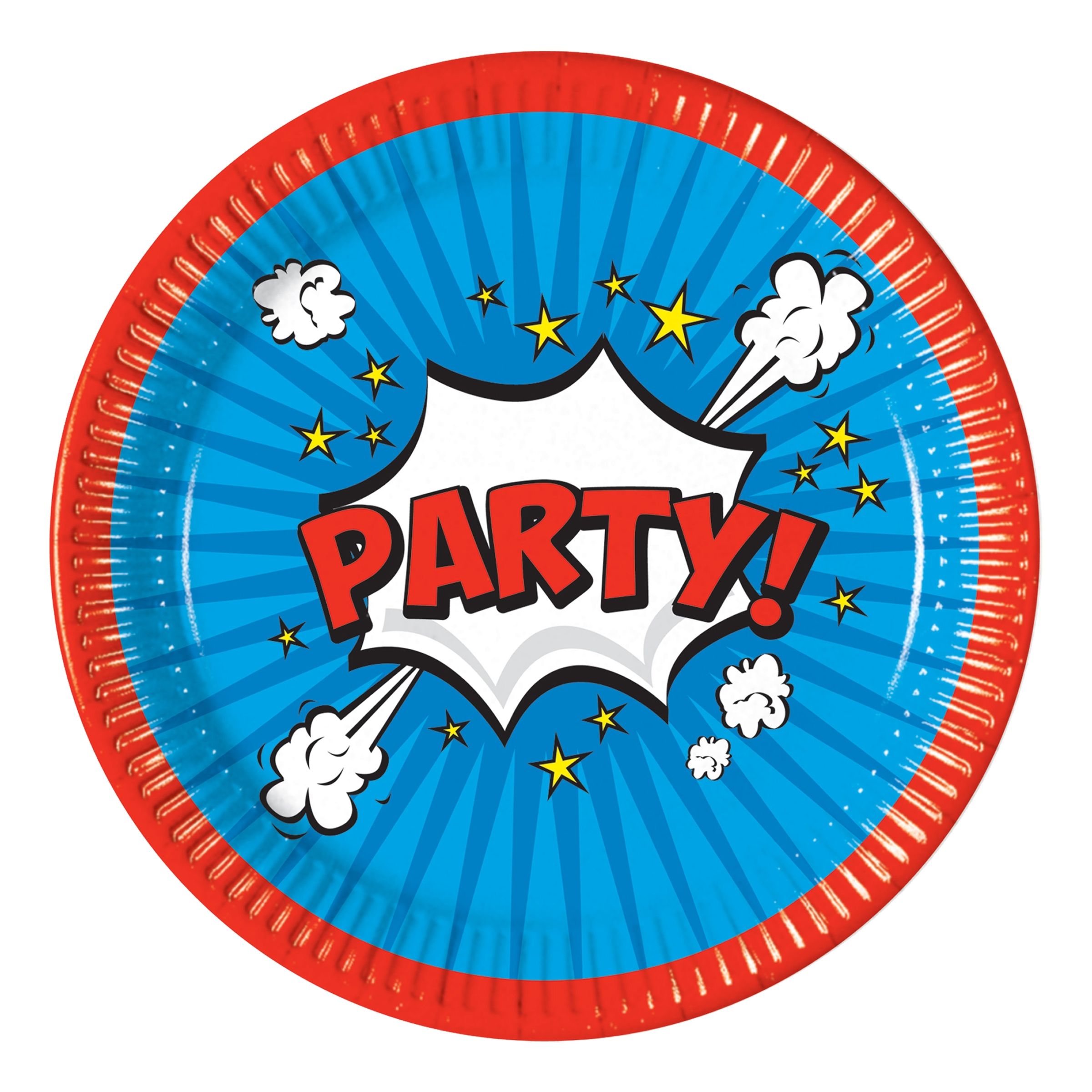 Papperstallrikar Boom Party - 8-pack
