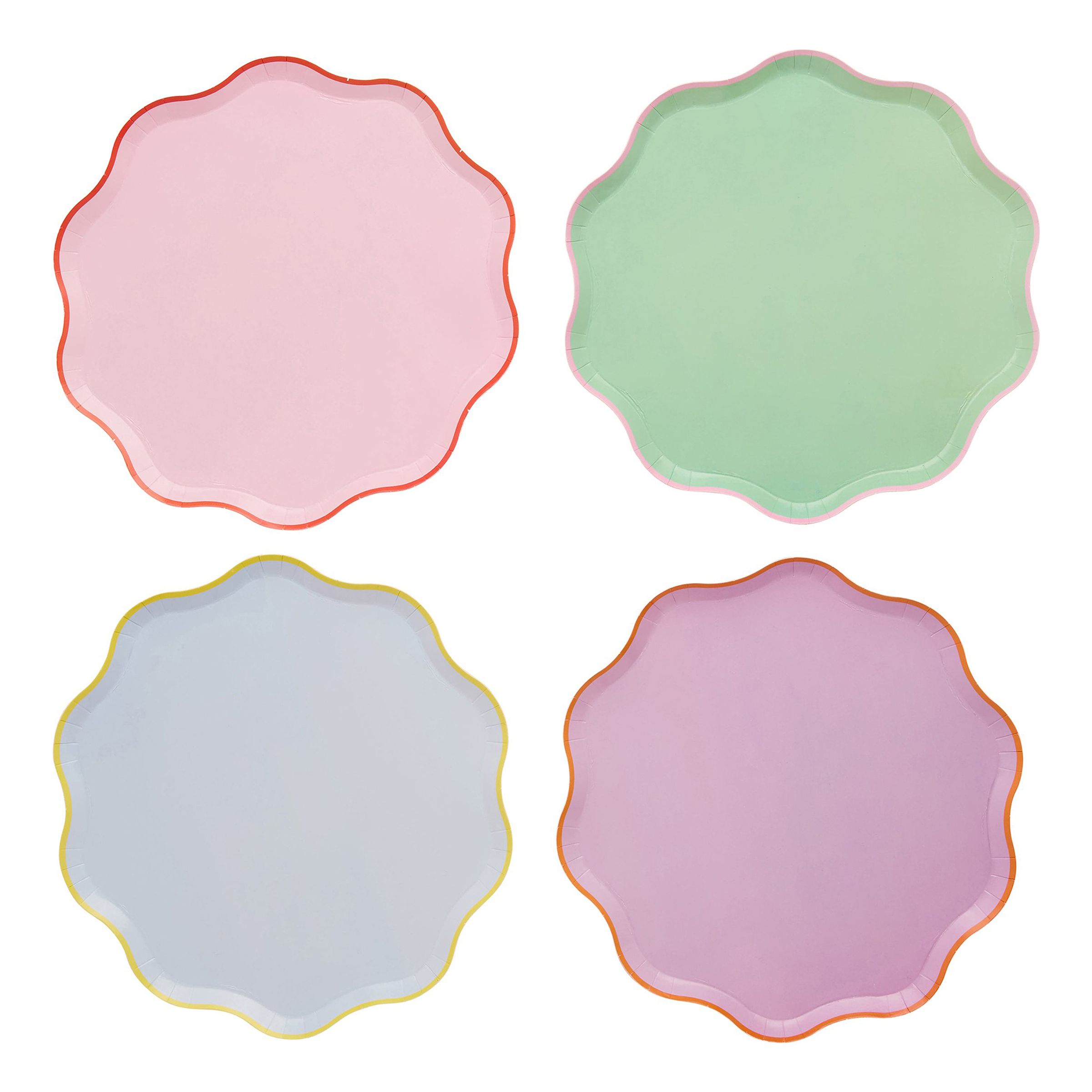 Papperstallrikar Bright Banquet - 8-pack | Hem - Teman - Färger - Flerfärgad | Pryloteket