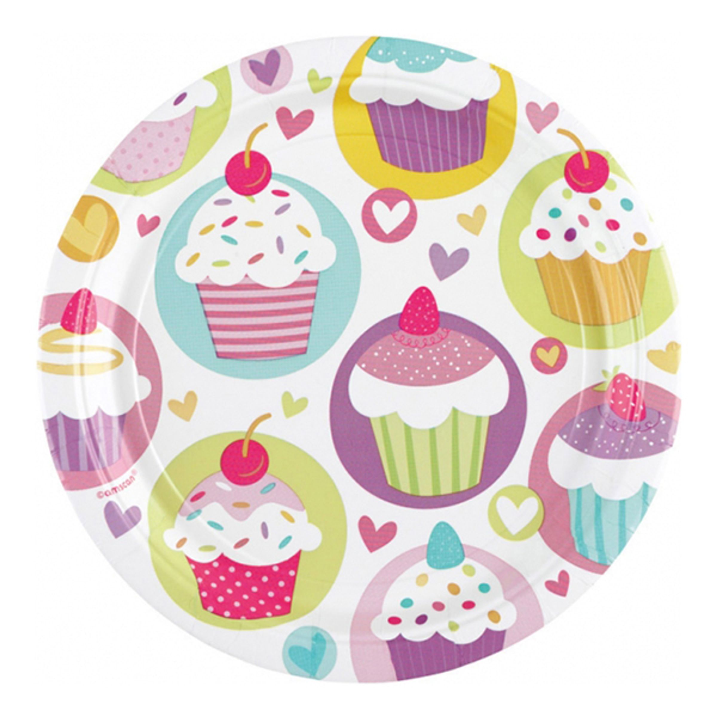 Papperstallrikar Cupcake - 8-pack