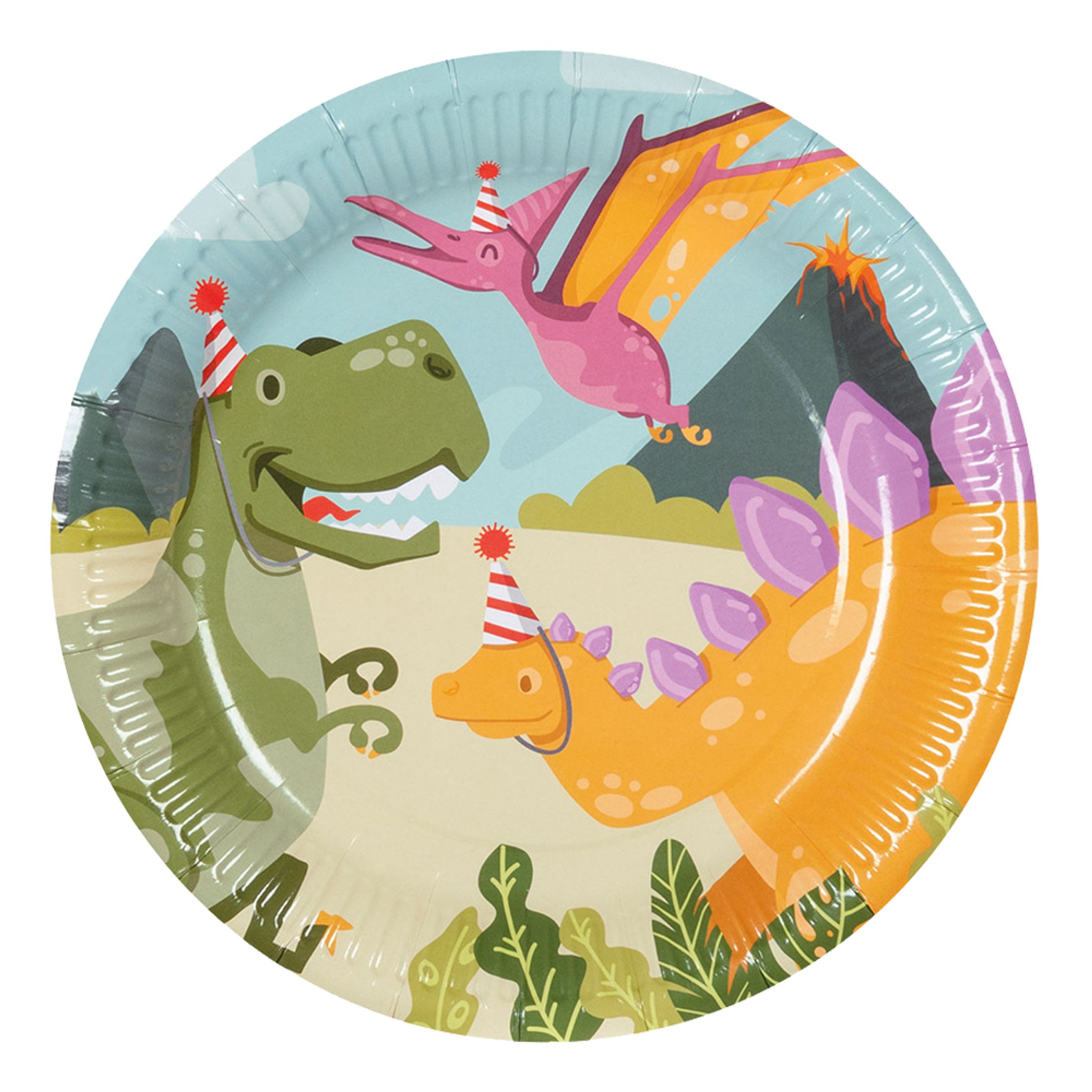 Läs mer om Papperstallrikar Dinosauriekalas - 10-pack