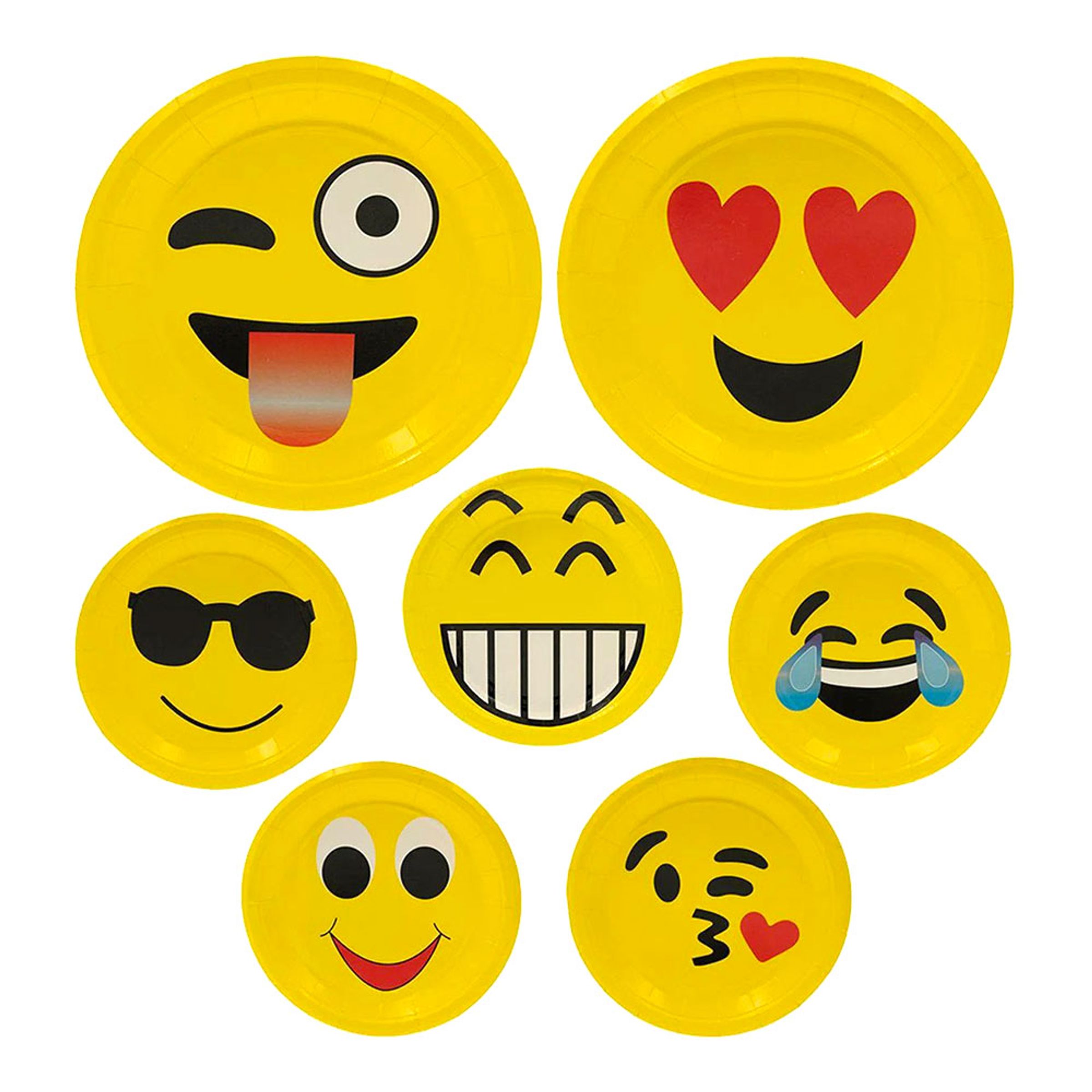 Papperstallrikar Emoji - 10-pack