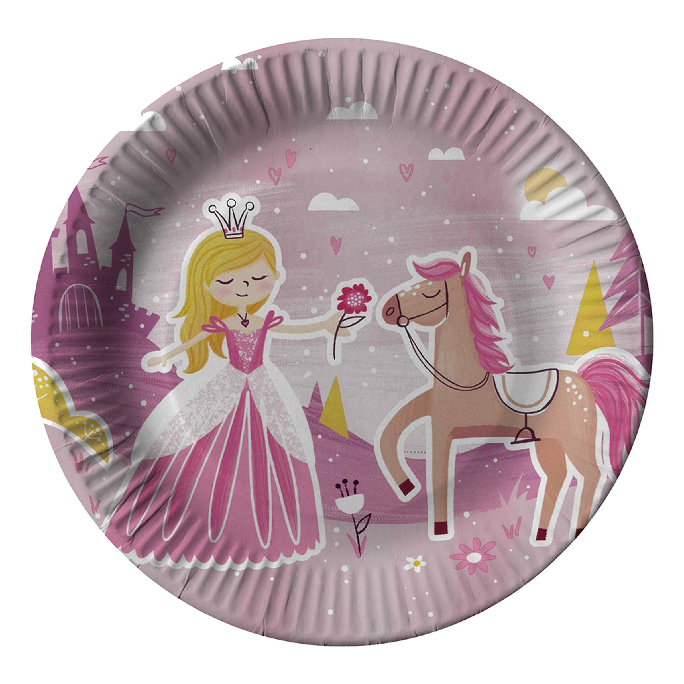 Papperstallrikar Fairytale Princess - 10-pack