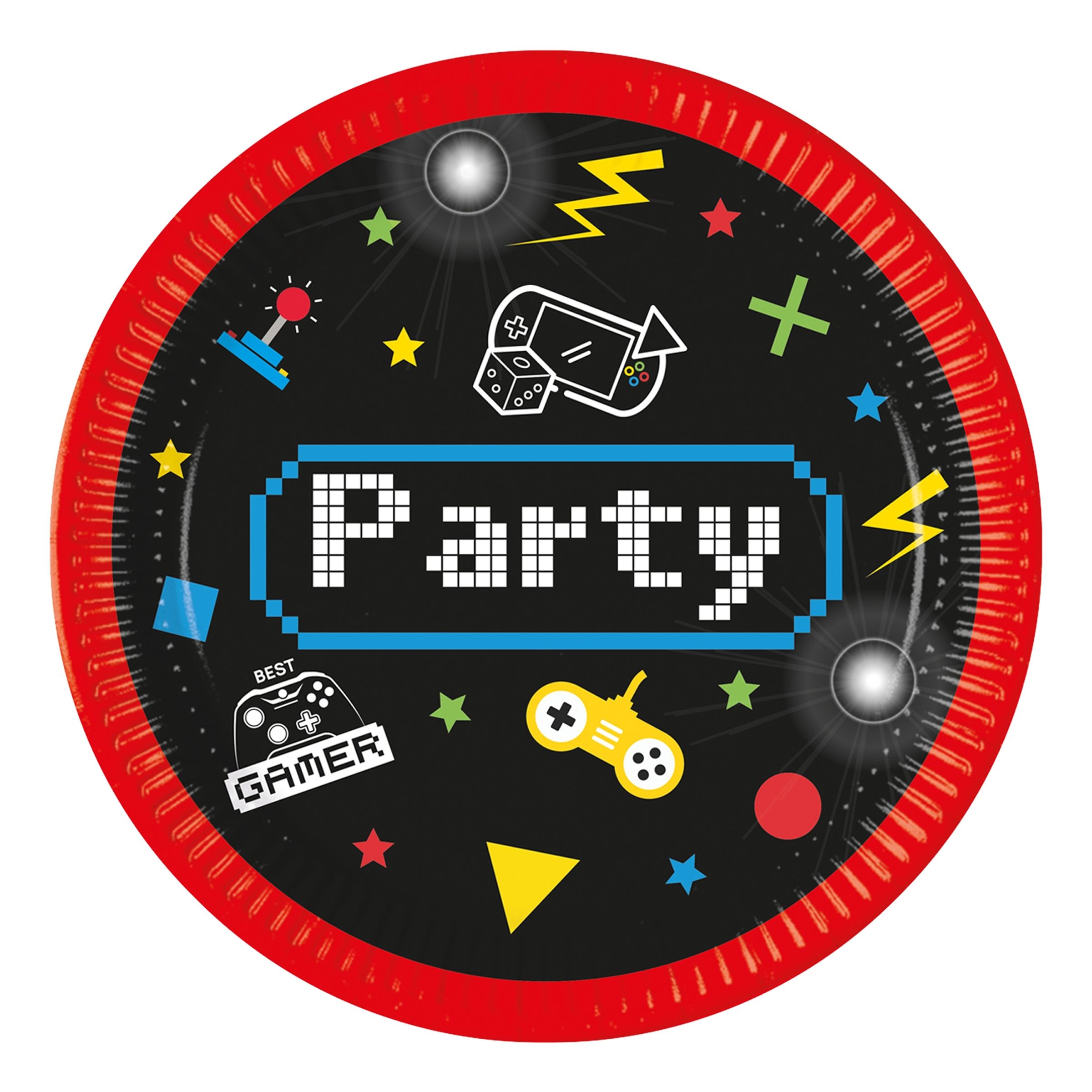 Läs mer om Papperstallrikar Gaming Party - 8-pack