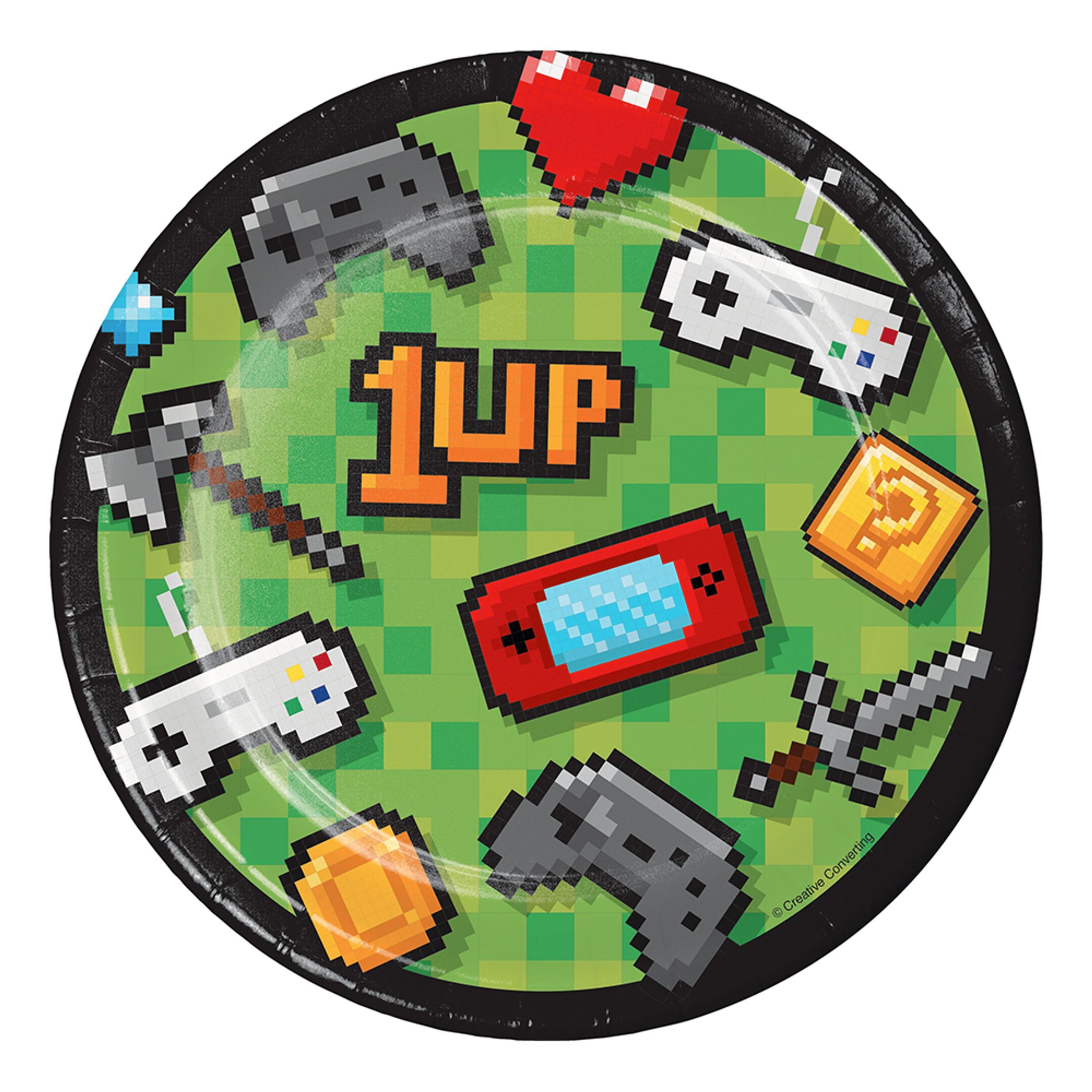 Pappersassietter 1UP Gaming Party - 8-pack