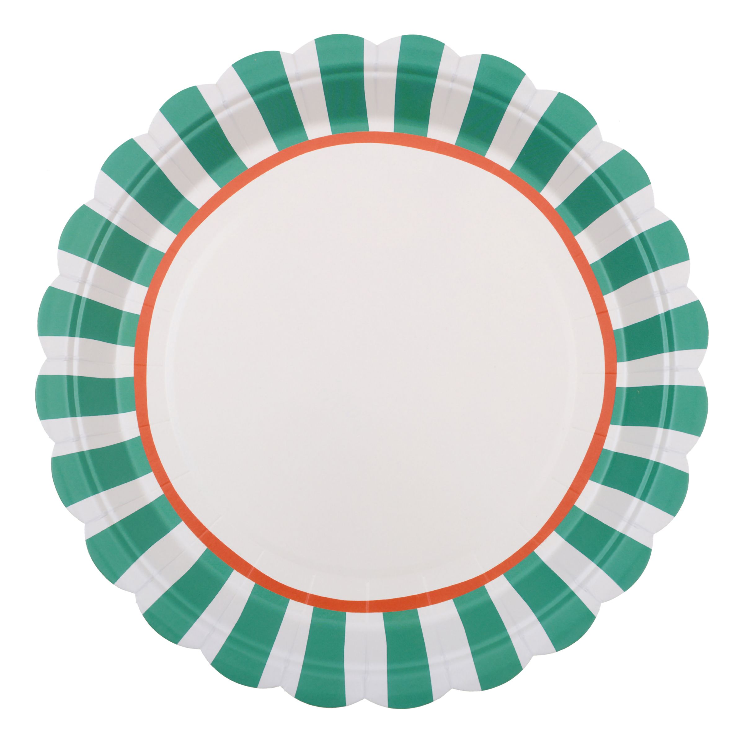 Papperstallrikar Grön/Orange - 6-pack | Hem - Festartiklar - Dukning - Engångstallrikar | Maskeradspecialisten