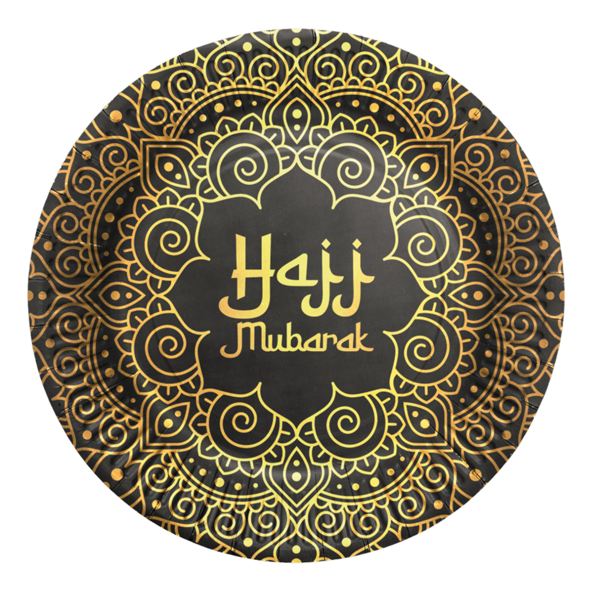 Papperstallrikar Hajj Mubarak - 8-pack | Hem - Festartiklar - Dukning - Engångstallrikar | Maskeradspecialisten