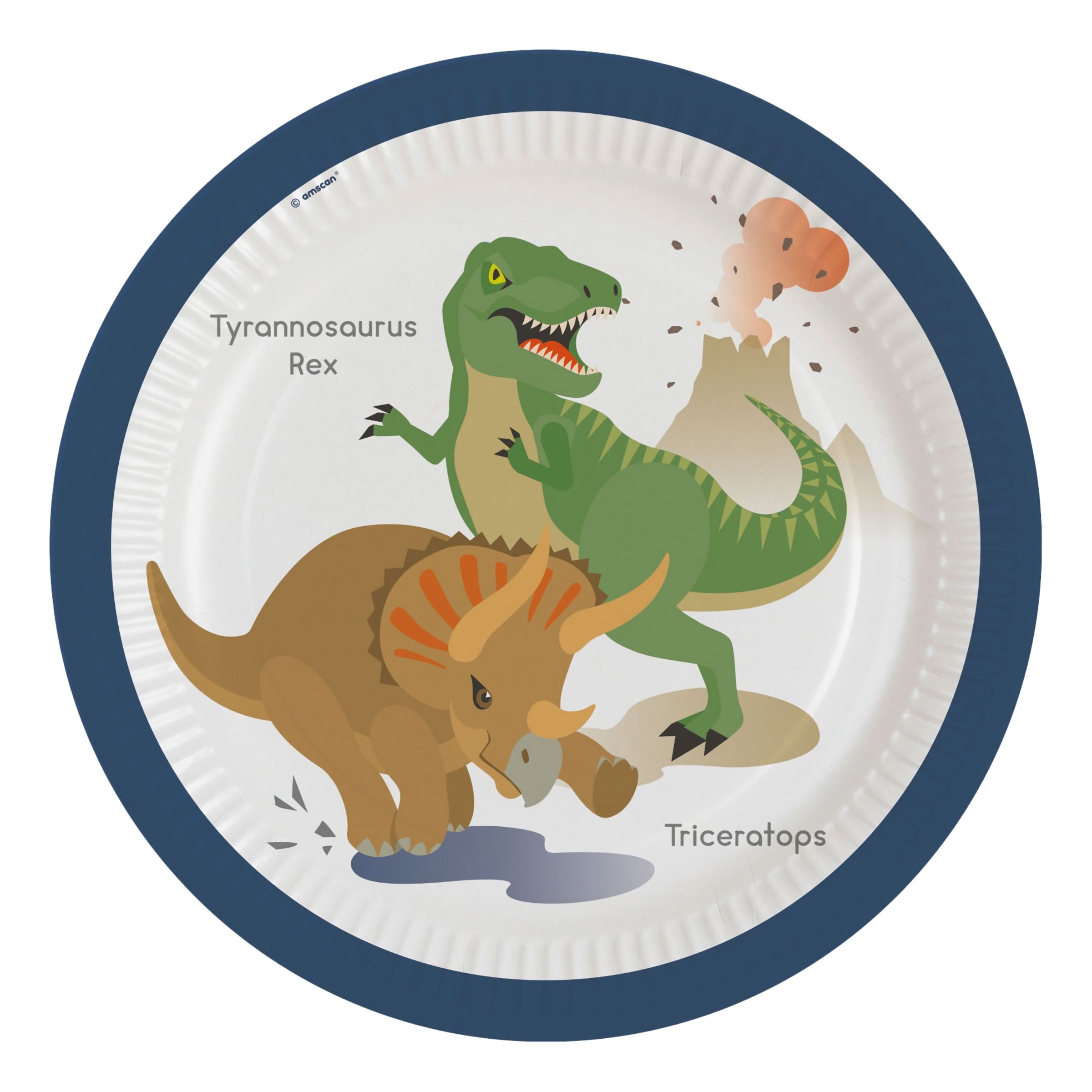 Läs mer om Papperstallrikar Happy Dinosaur - 8-pack