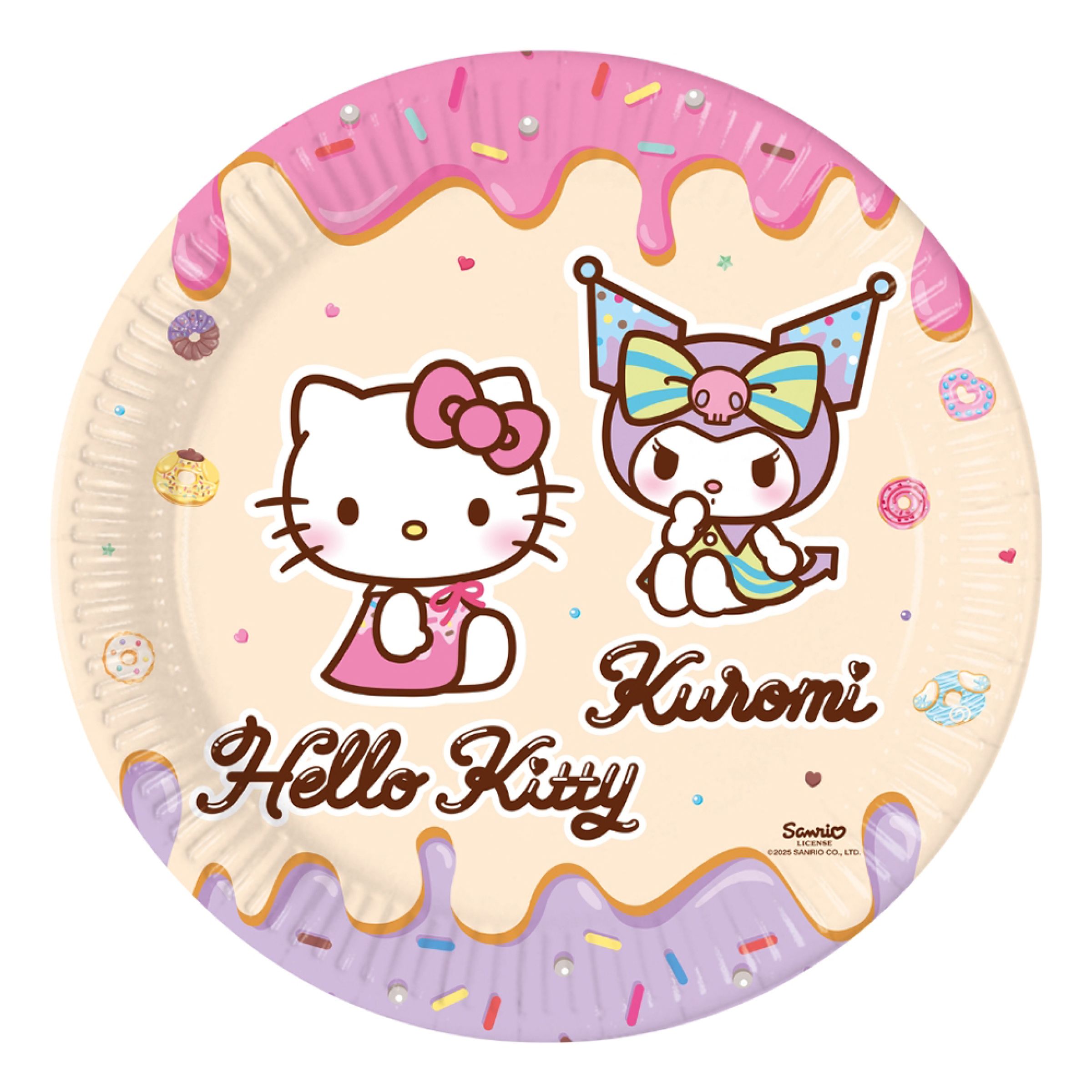 Papperstallrikar Hello Kitty & Kuromi - 8-pack | Hem - Teman - Varumärken - Hello Kitty | Party Outlet