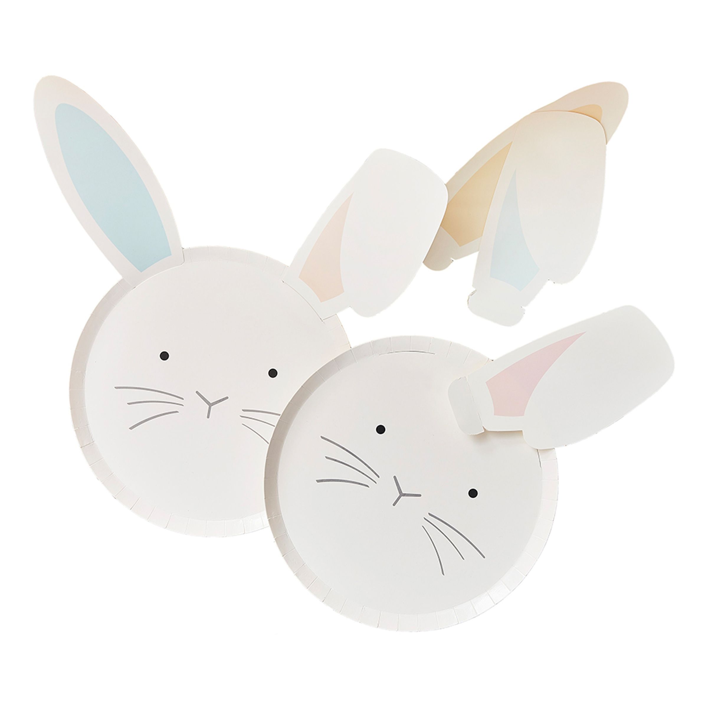 Kanin-produkter - Papperstallrikar Kaniner med Öron - 8-pack