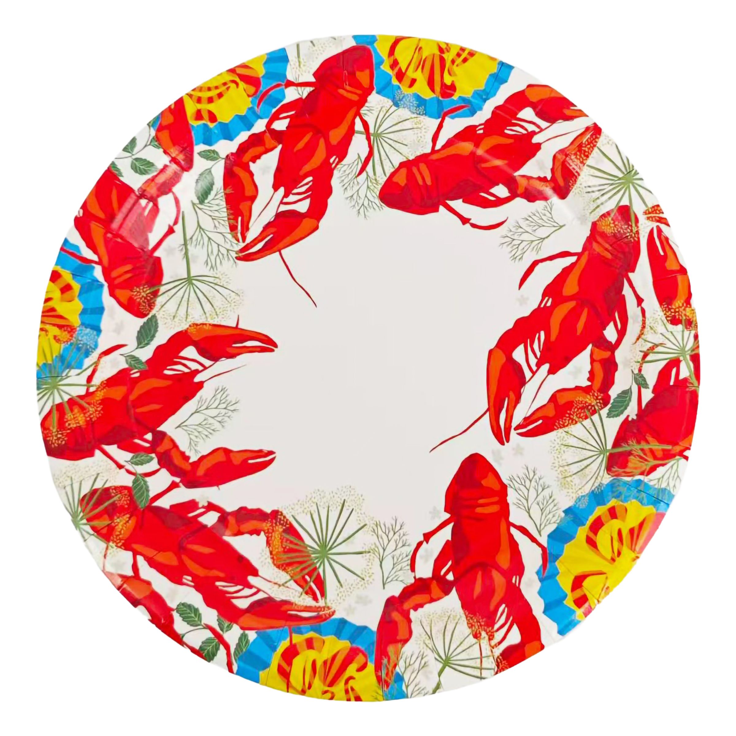 Paptallerkener Krebseskive - 6-pak