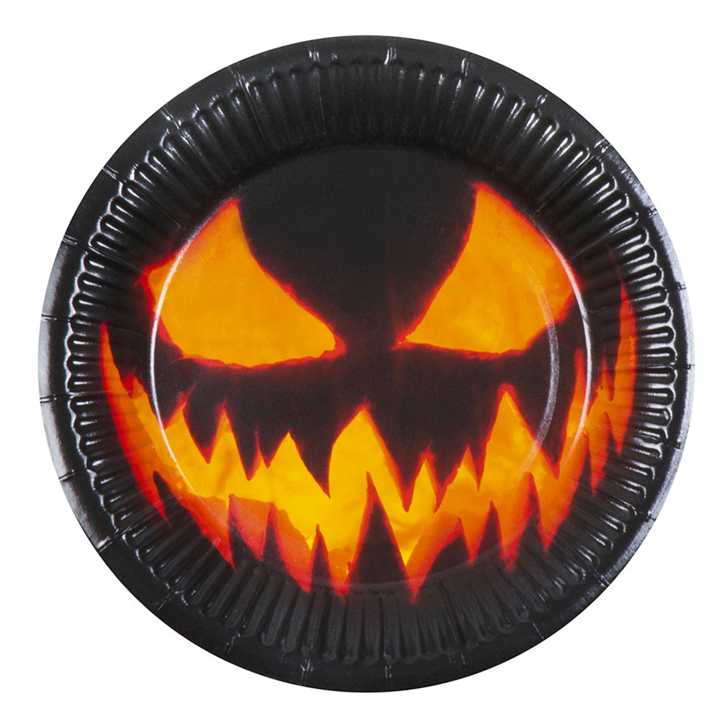 Papperstallrikar Creepy Pumpkin - 10-pack | Hem - Teman - Färger - Orange | Pryloteket