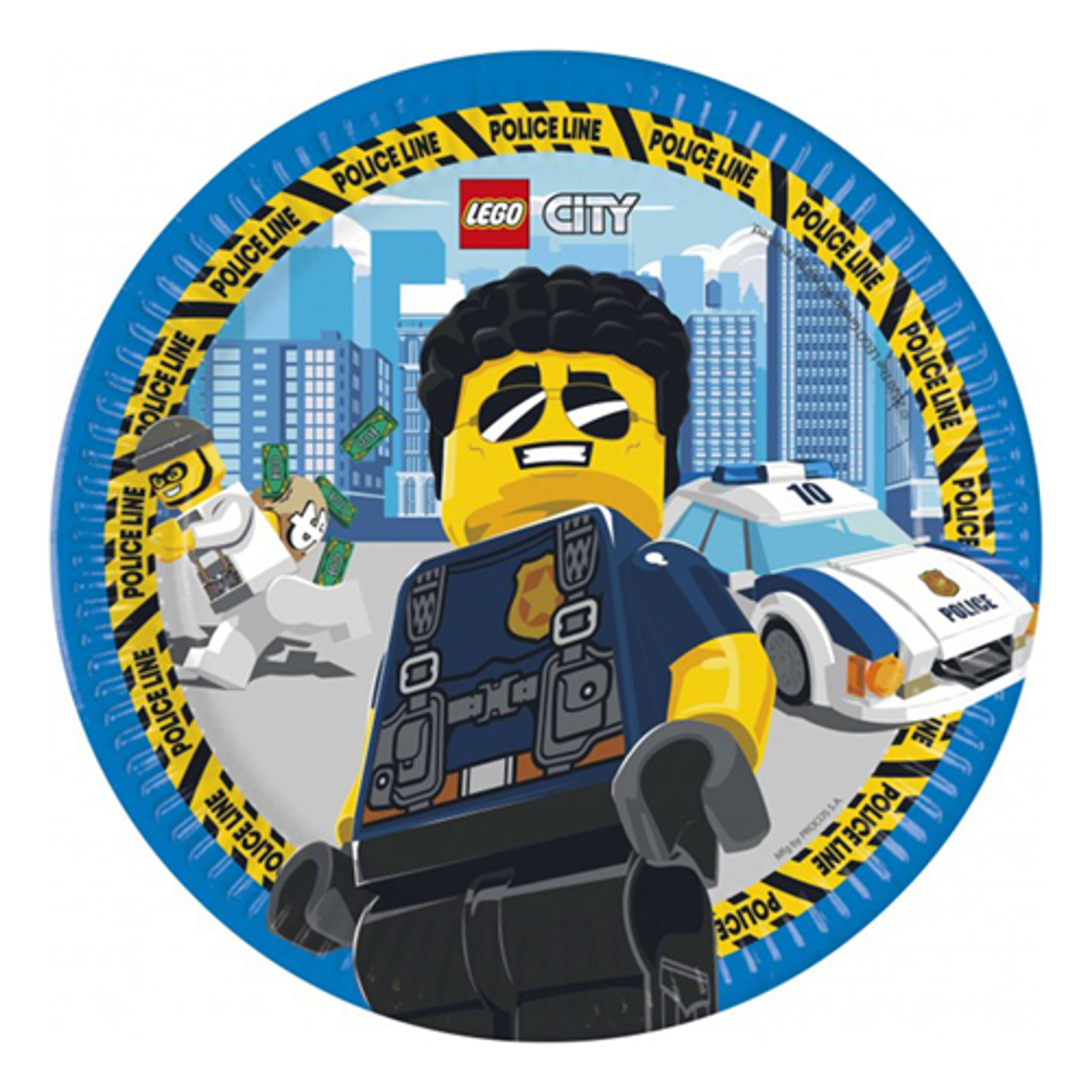 Läs mer om Papperstallrikar Lego City - 8-pack