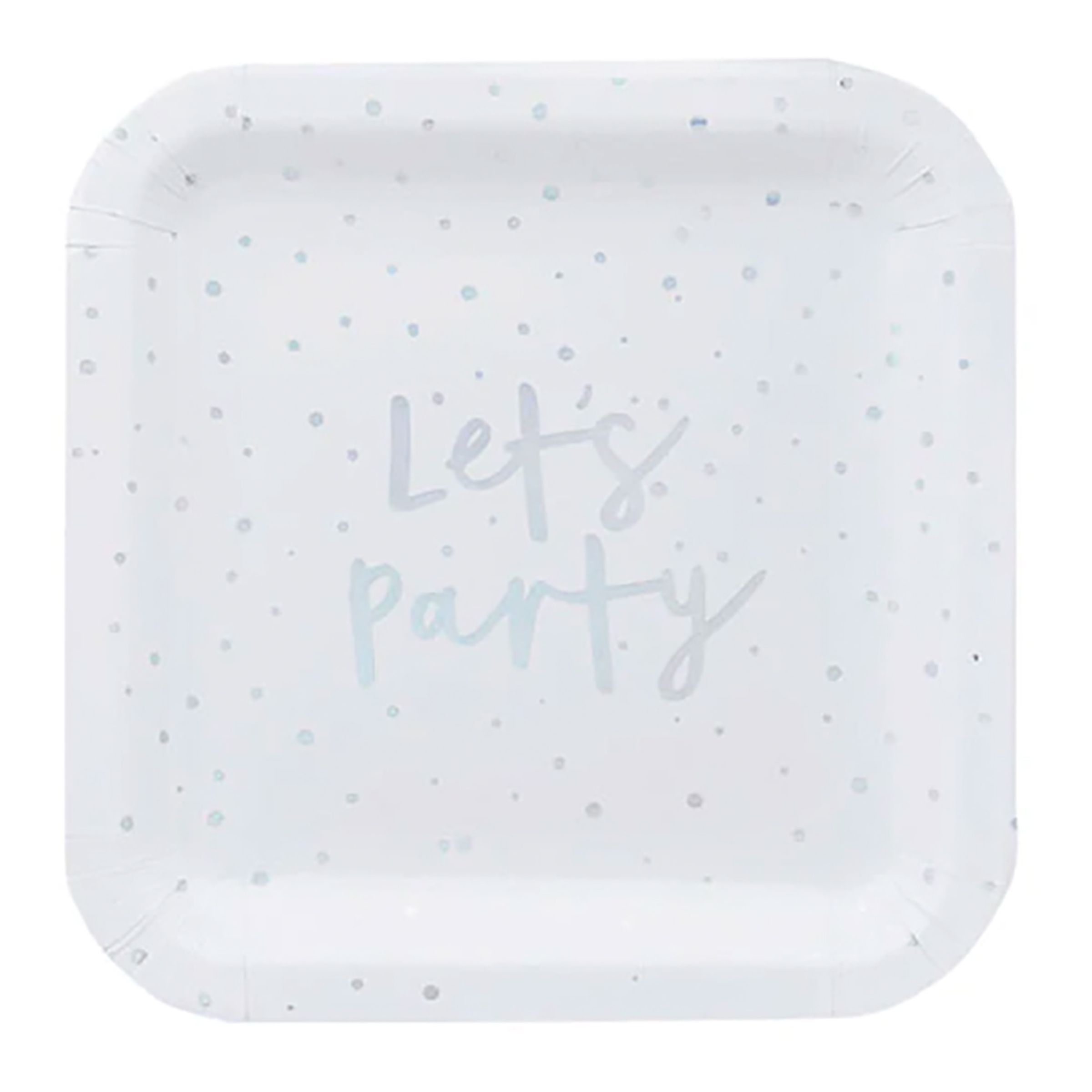 Papperstallrikar Lets Party Färgskimrande - 10-pack | Hem - Festartiklar - Dukning - Engångstallrikar | Maskeradspecialisten