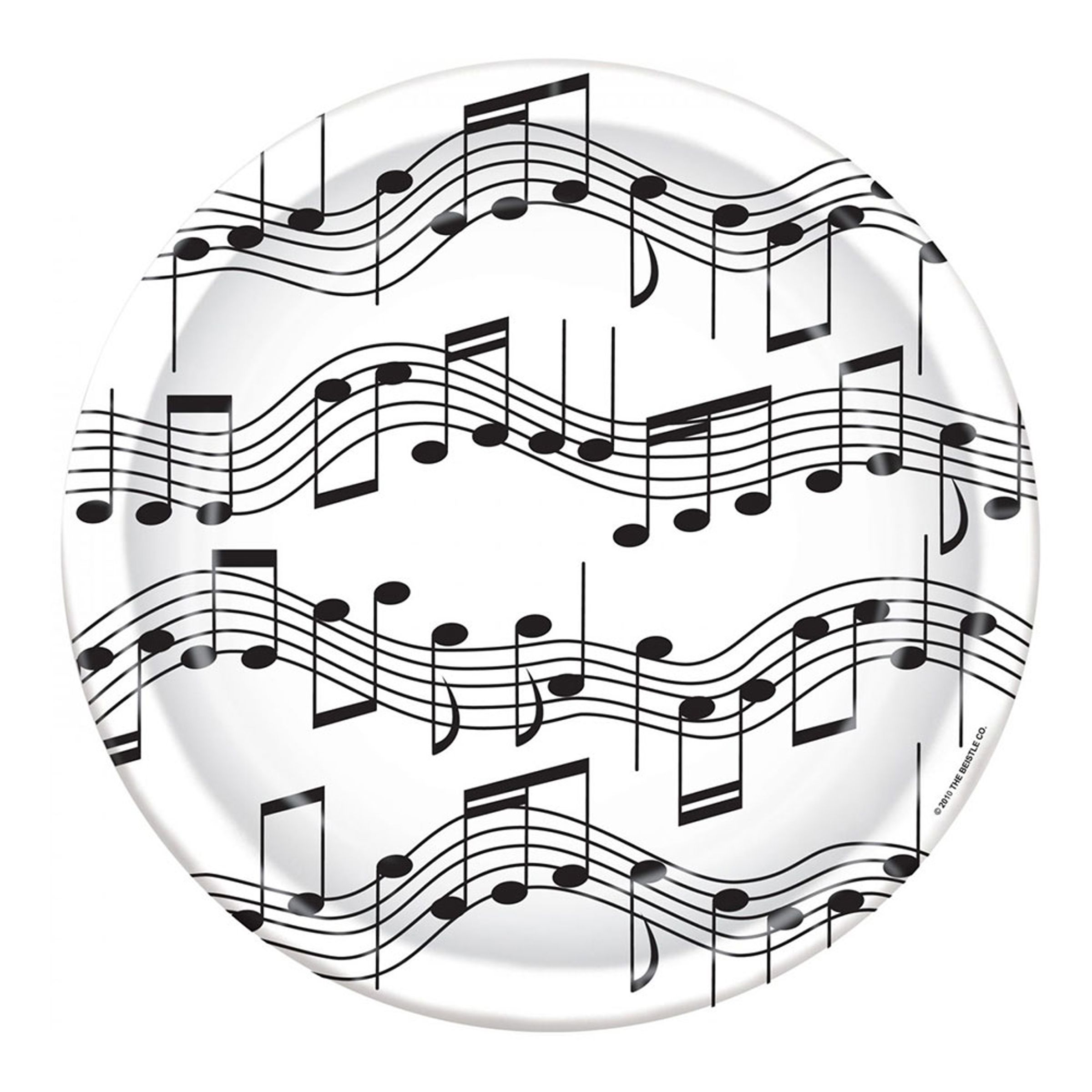 Läs mer om Papperstallrikar Musik Noter - 8-pack