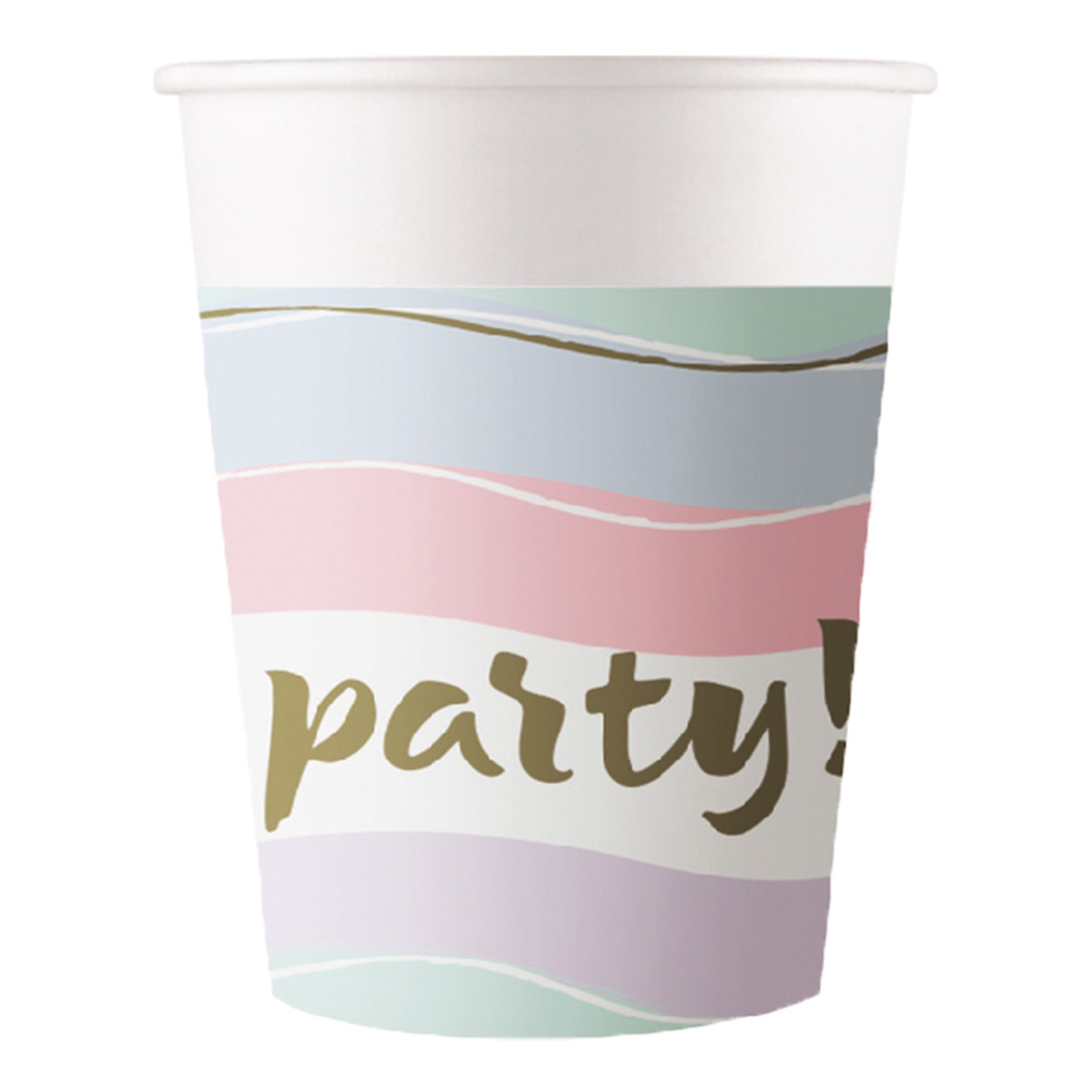 Läs mer om Pappersmuggar Pastell Party - 8-pack