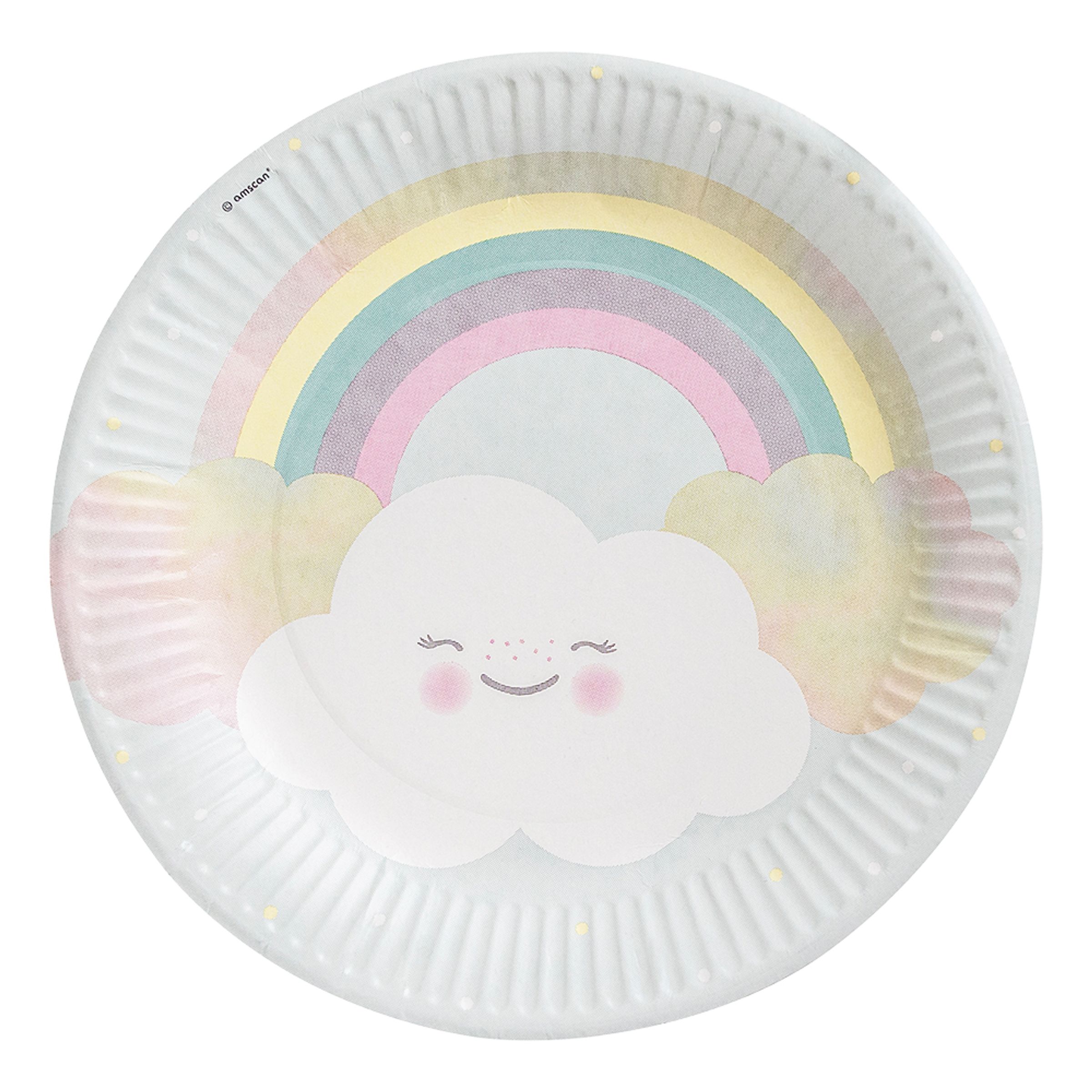 Papperstallrikar Rainbow & Cloud - 8-pack | Hem//Festartiklar//Dukning//Engångstallrikar | PartyOutlet