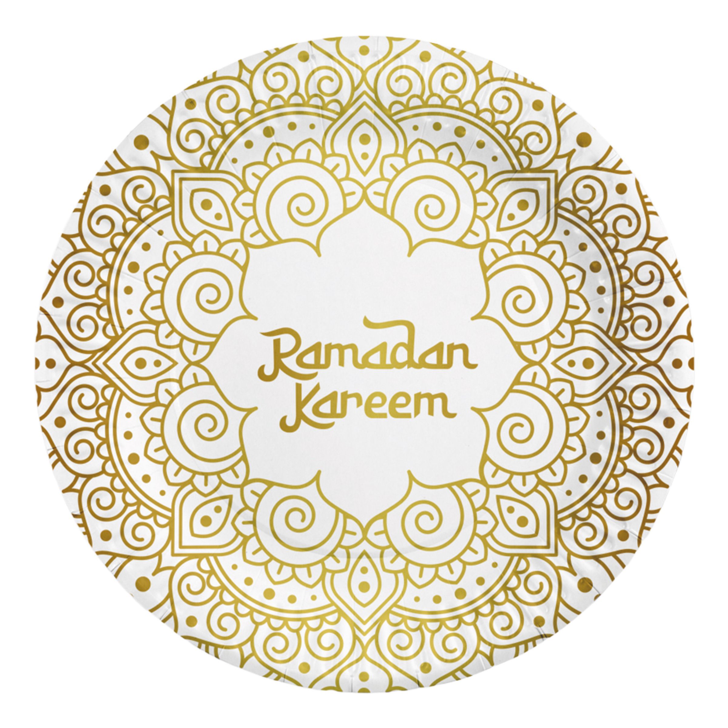 Papperstallrikar Ramadan Kareem - 8-pack | Hem - Festartiklar - Dukning - Engångstallrikar | Maskeradspecialisten
