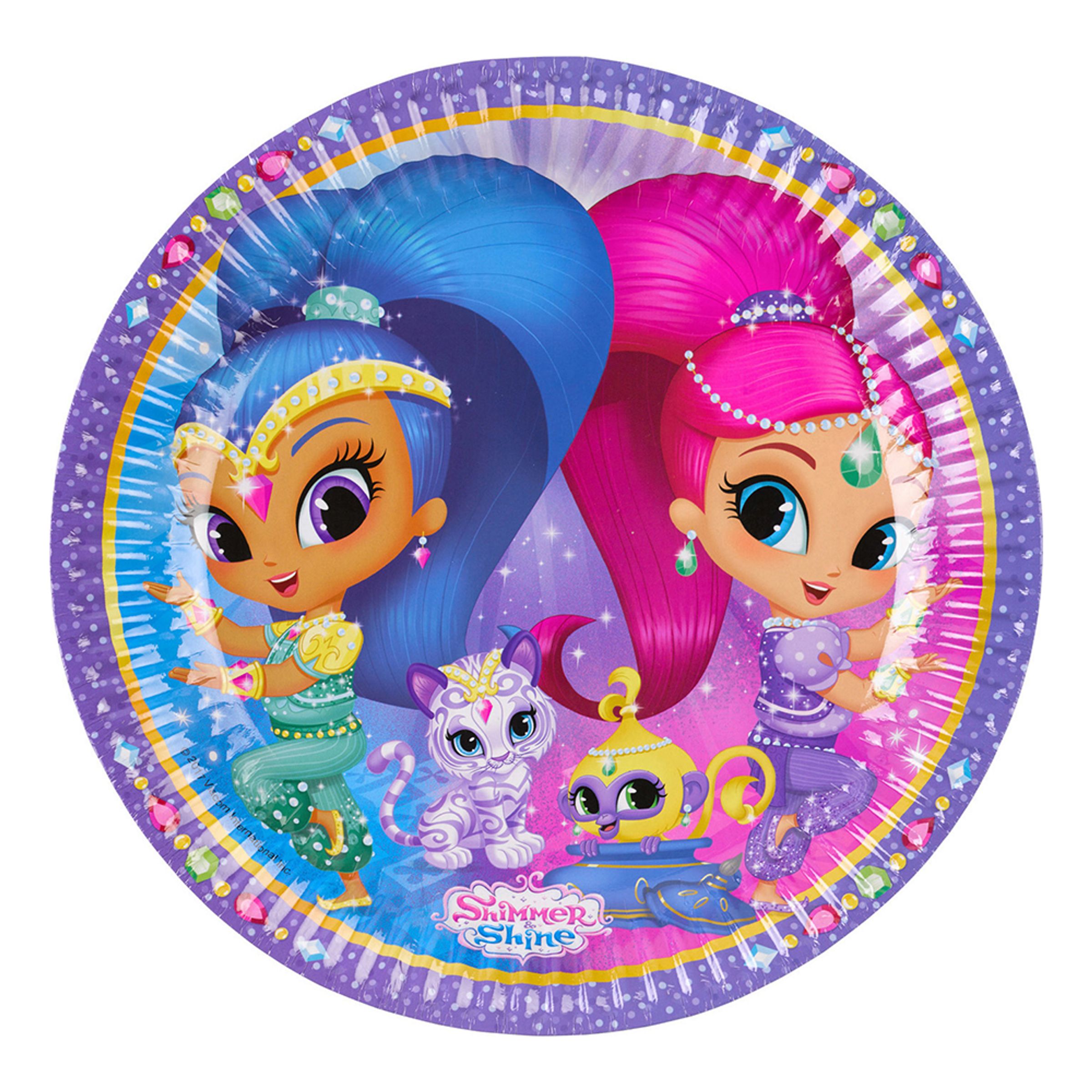 Papperstallrikar Shimmer & Shine - 8-pack