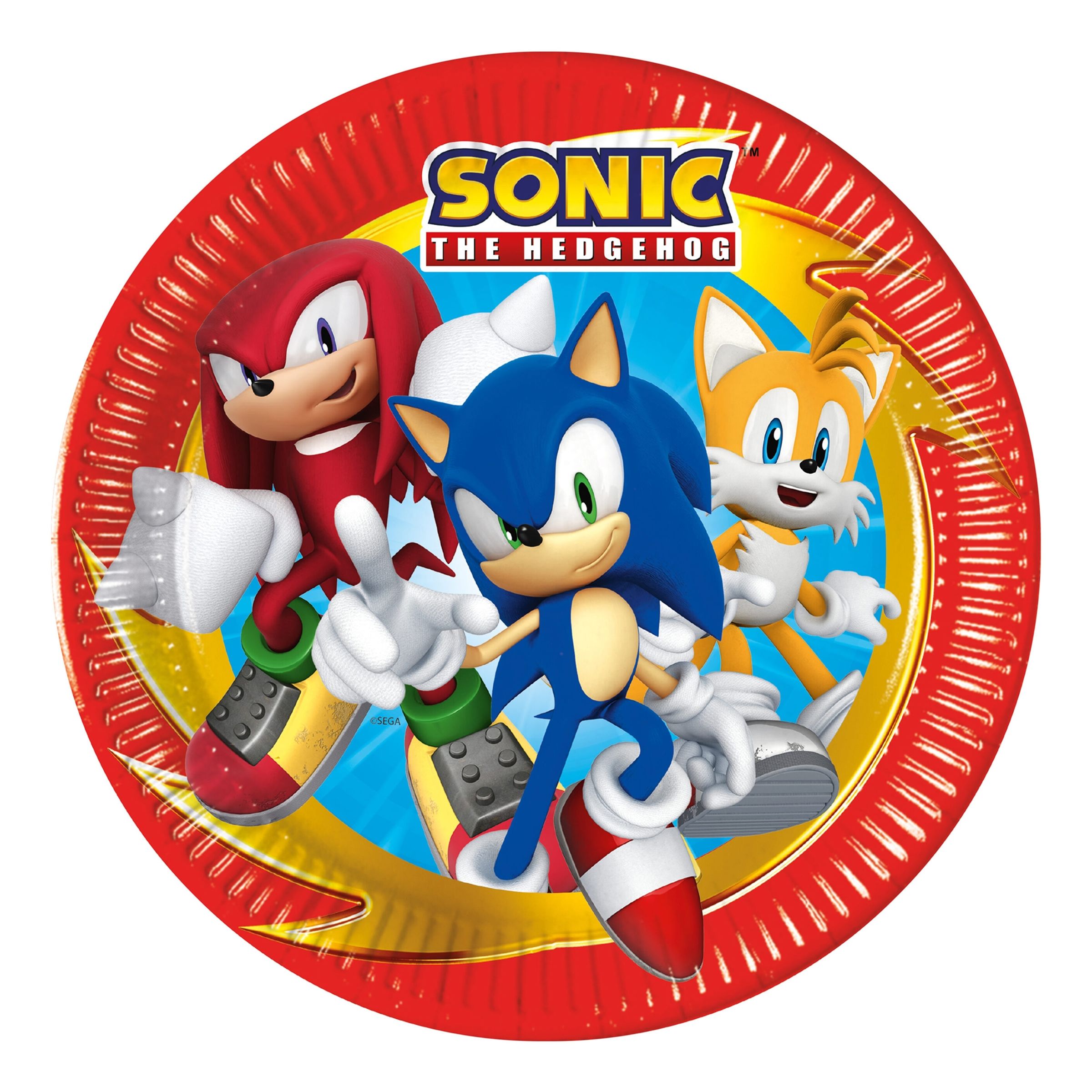 Papperstallrikar Sonic the Hedgehog - 8-pack | Hem//Festartiklar//Dukning//Engångstallrikar//Papperstallrikar | PartyOutlet