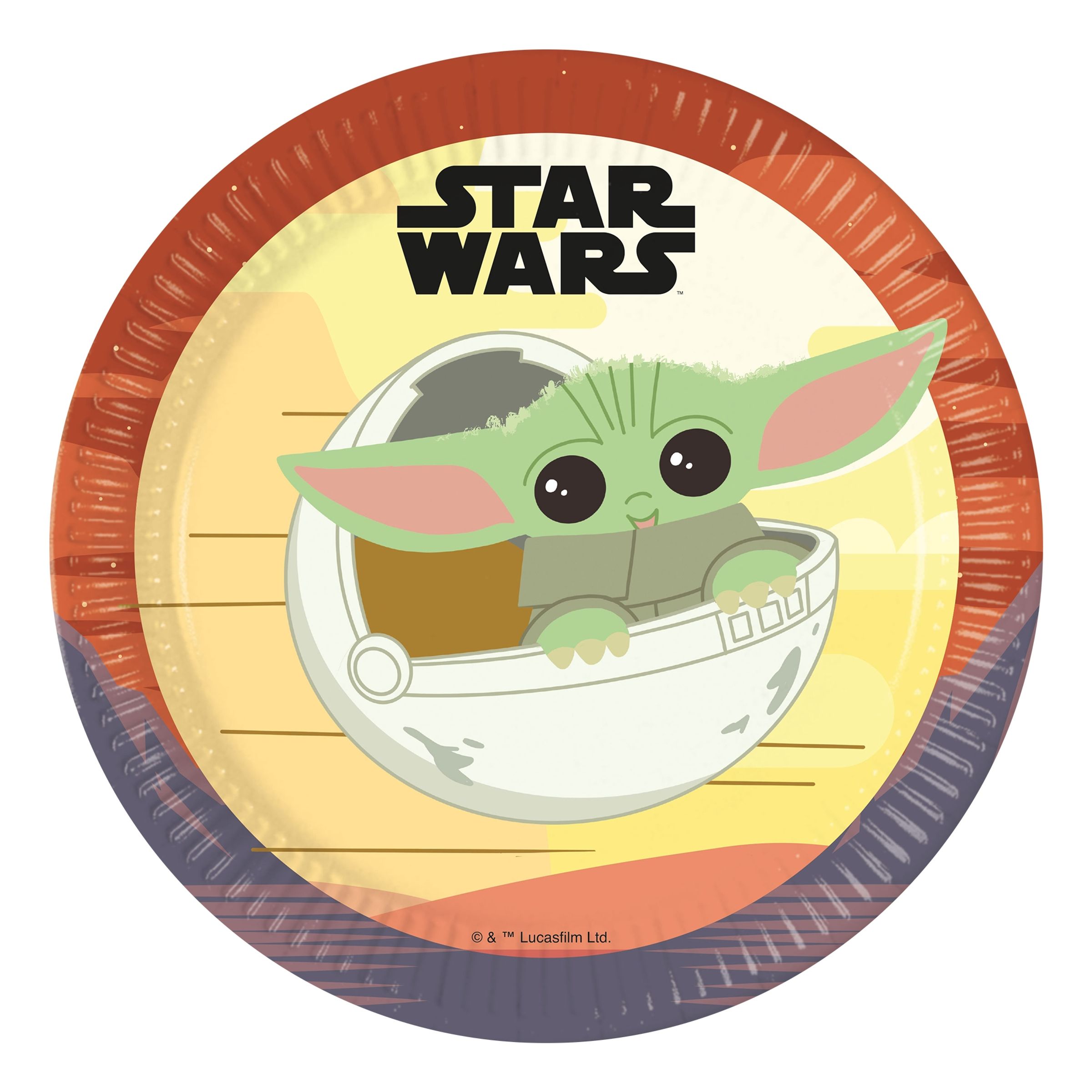 Läs mer om Papperstallrikar Star Wars Baby Yoda - 8-pack