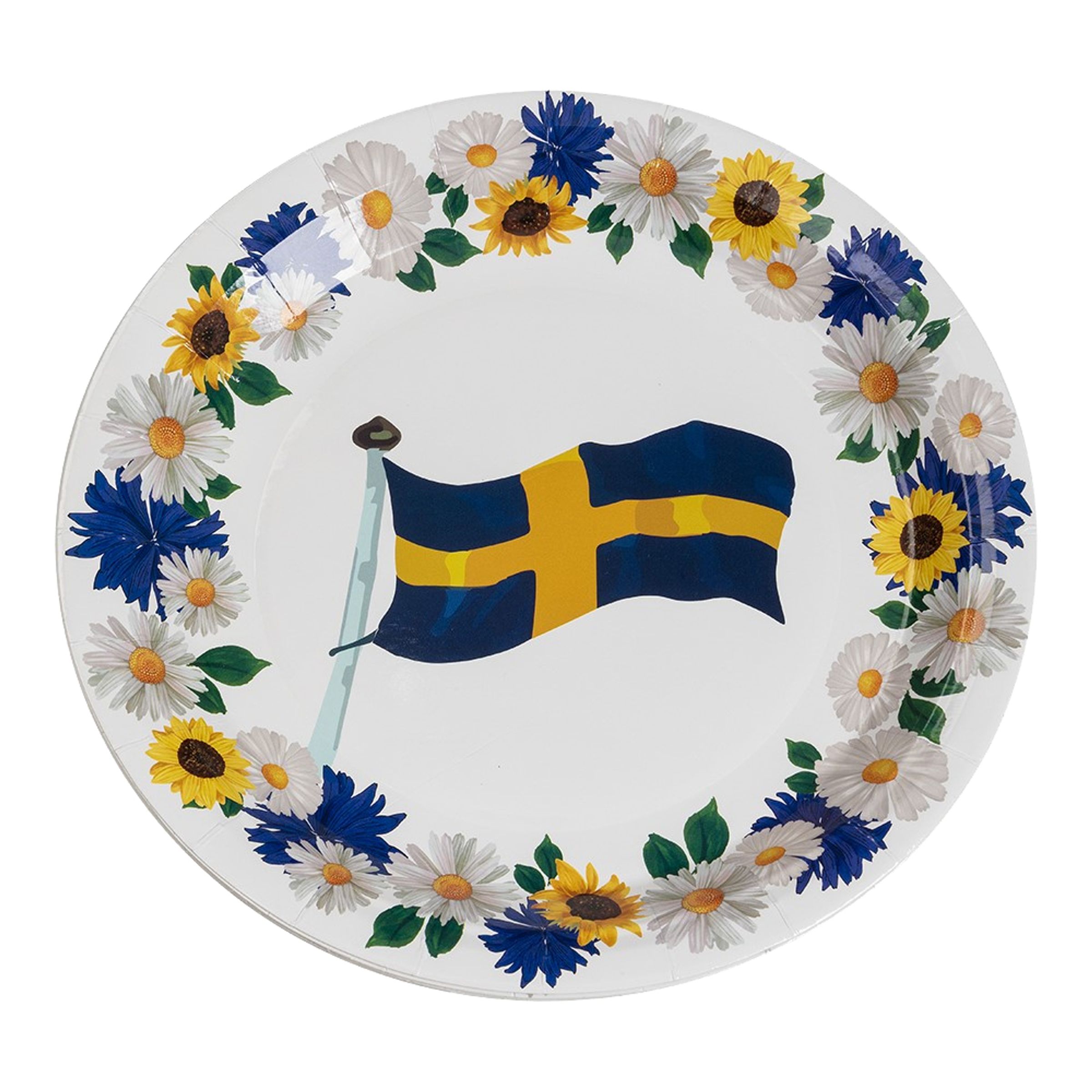Läs mer om Papperstallrikar Svenska Blommor - 8-pack