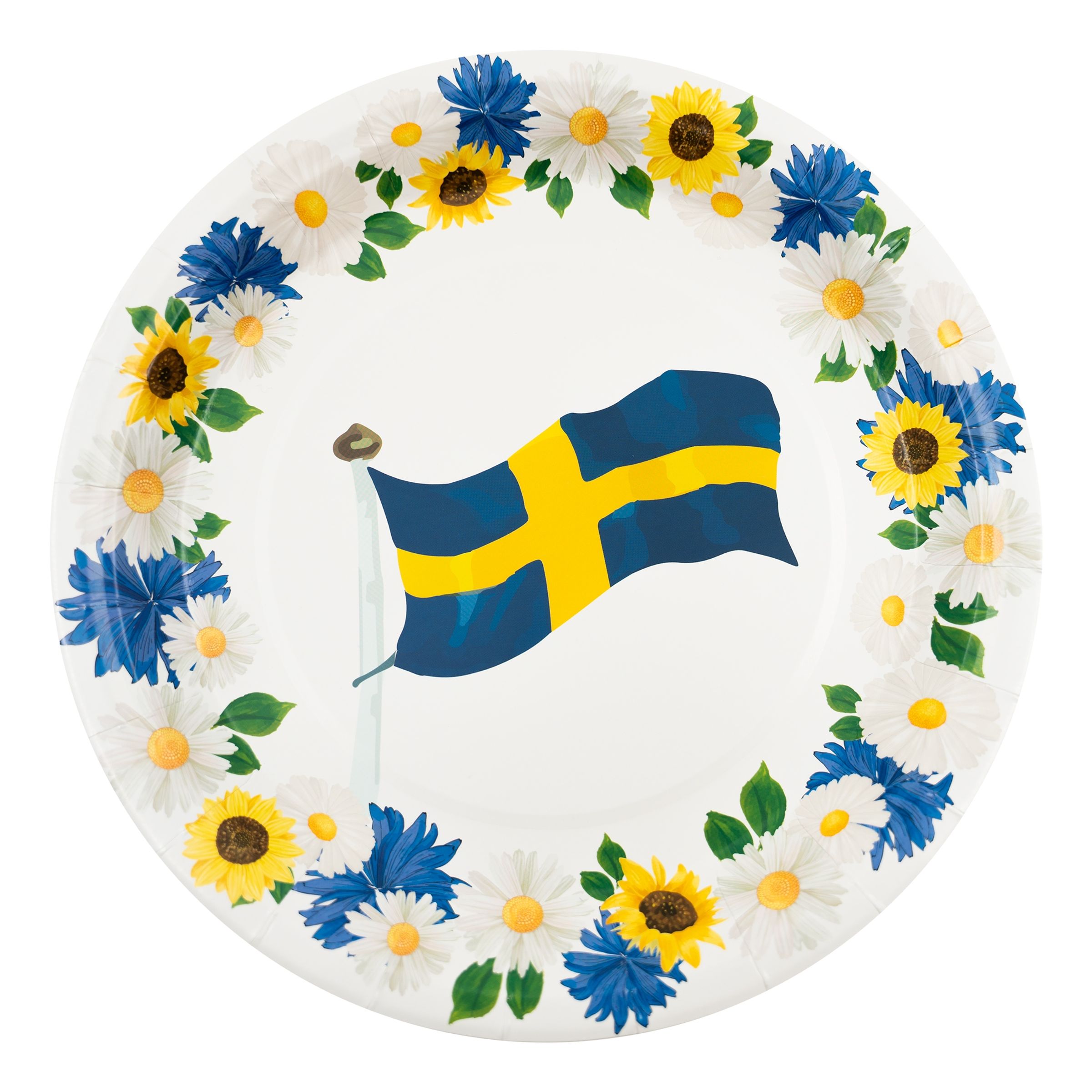 Papperstallrikar Svenska Blommor - 8-pack