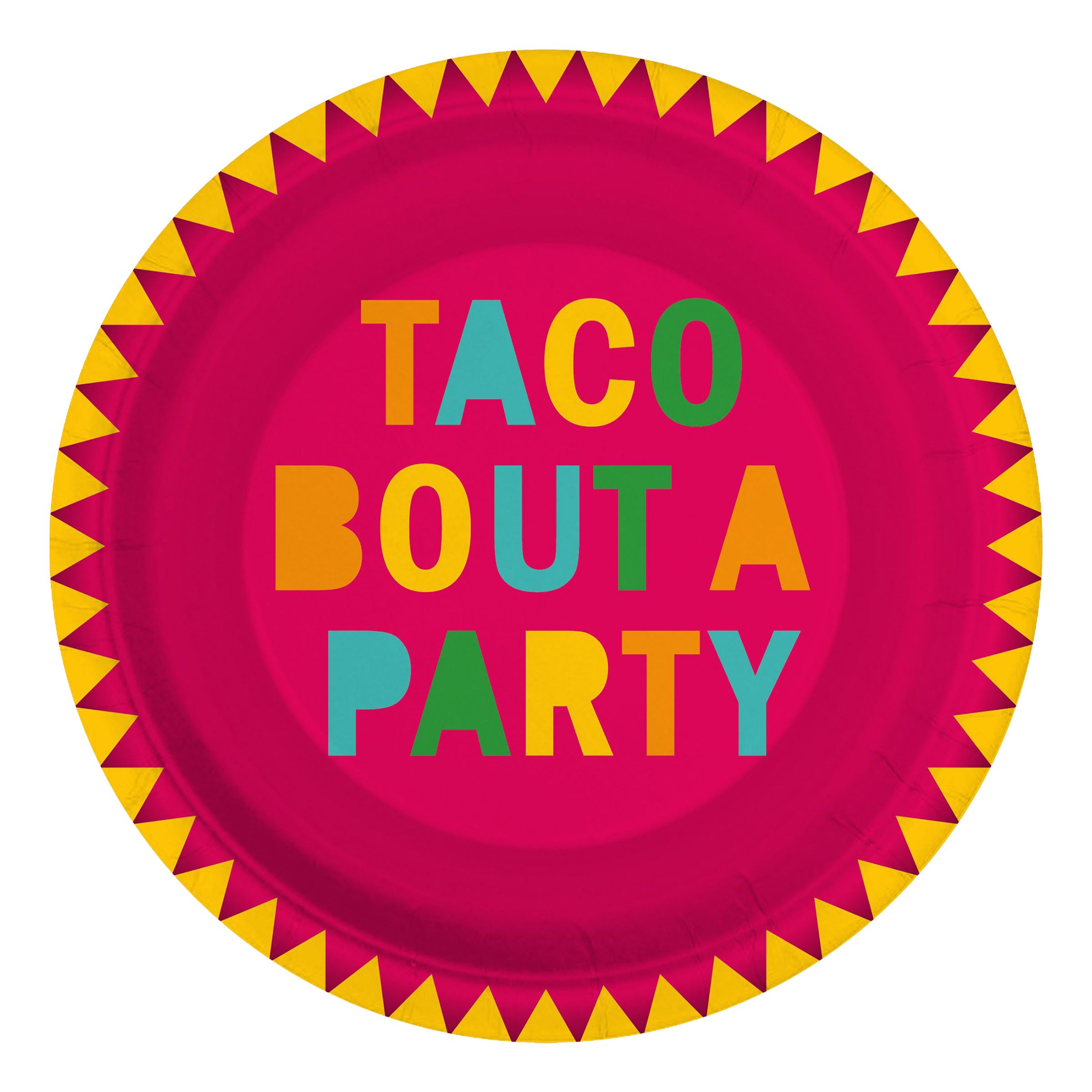 Papperstallrikar Tacoparty - 8-pack | Hem - Teman - Festteman - Mexikofest | Party Outlet