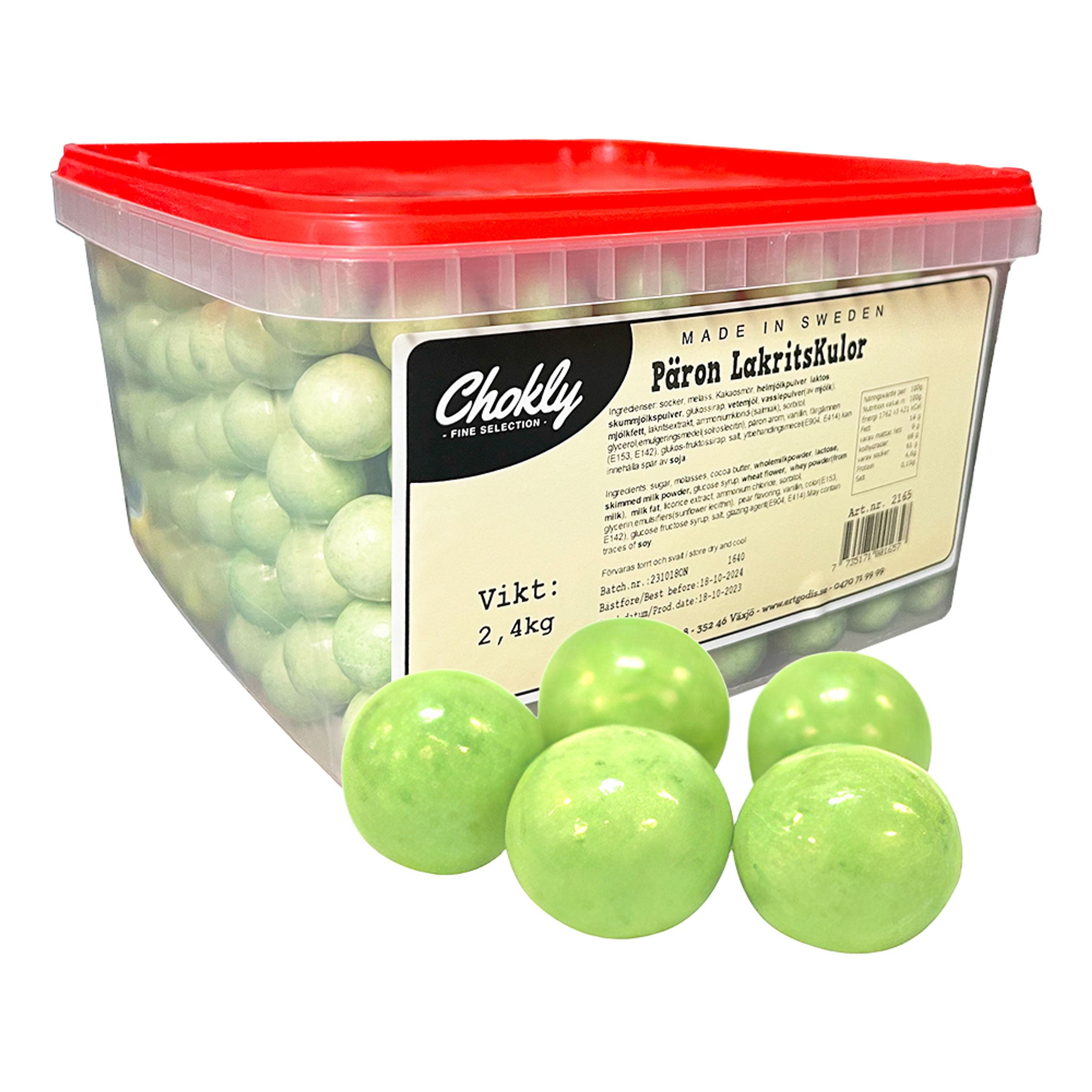 Päron/Lakritskulor Storpack - 2,4 kg