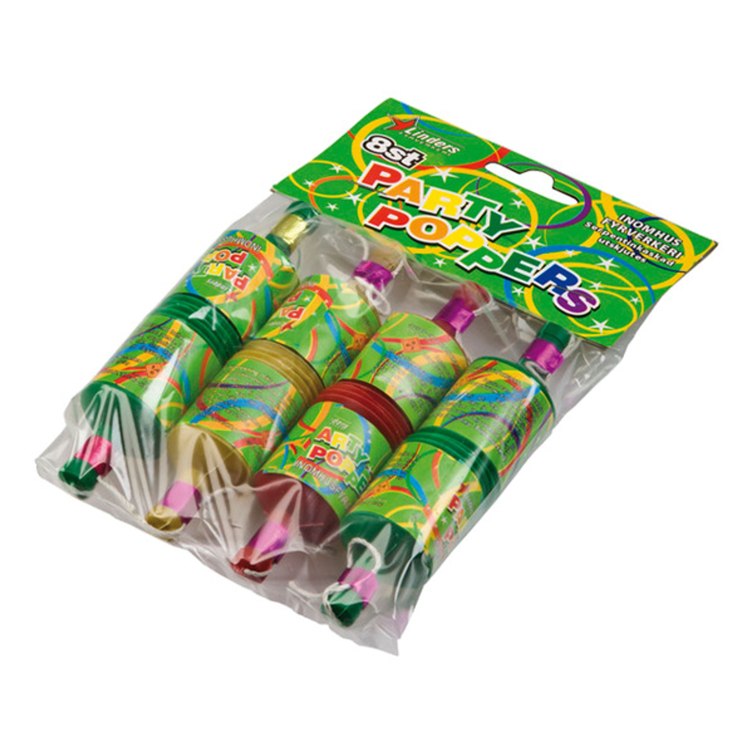 Party Poppers - 8-pack