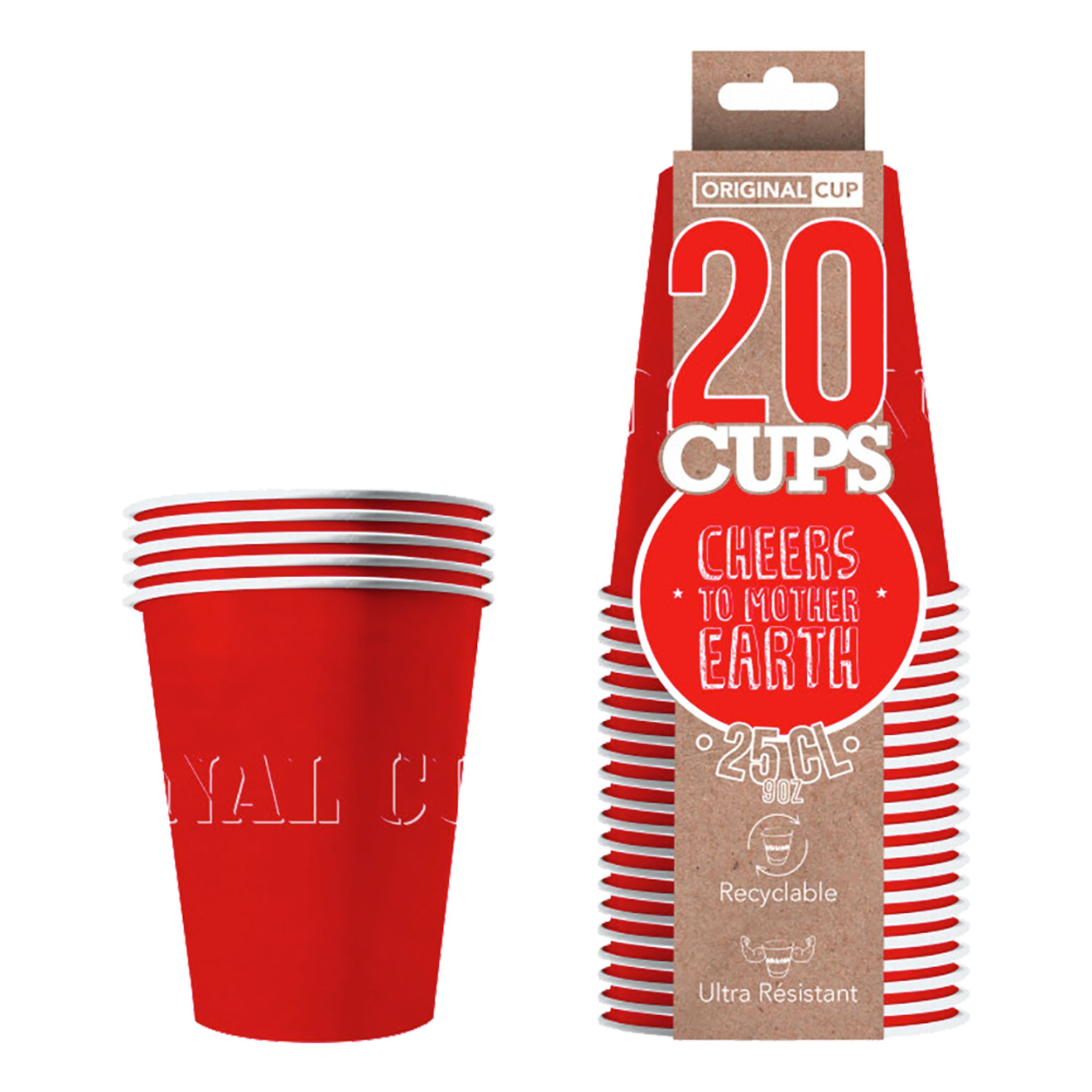 Partycups Papper Röda - 20-pack