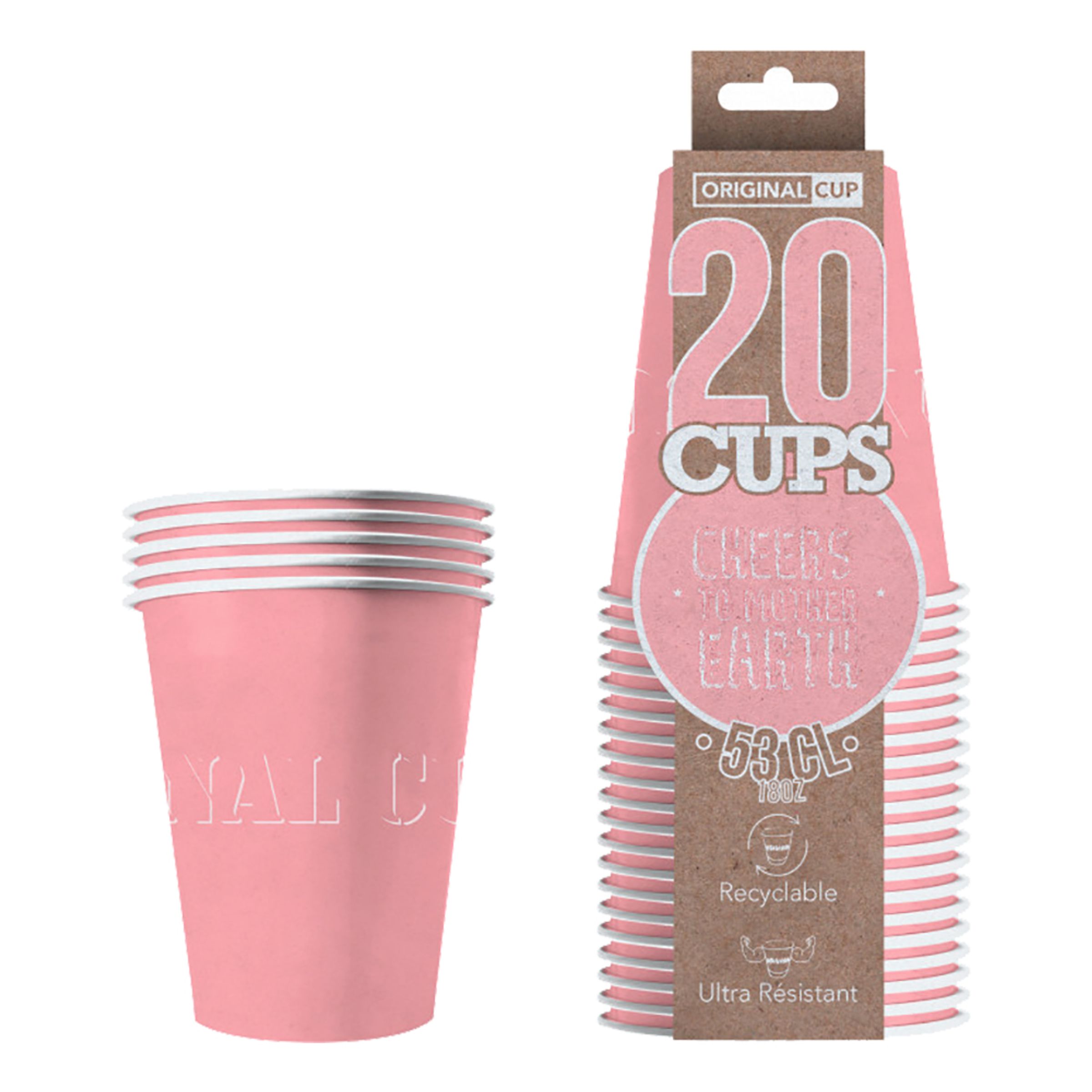 Partycups Papper Rosa - 20-pack