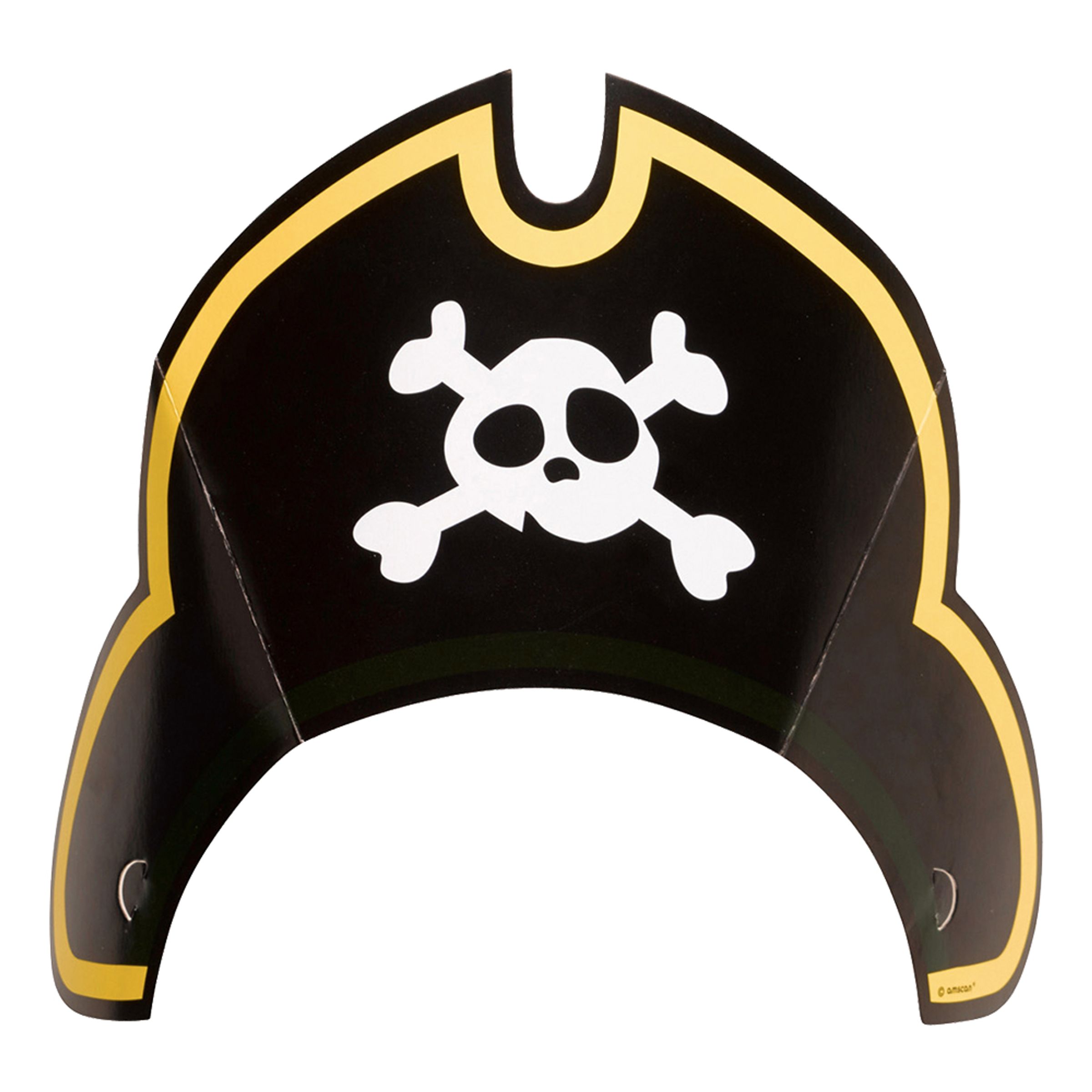 Läs mer om Partyhattar Pirat Jolly Roger - 8-pack