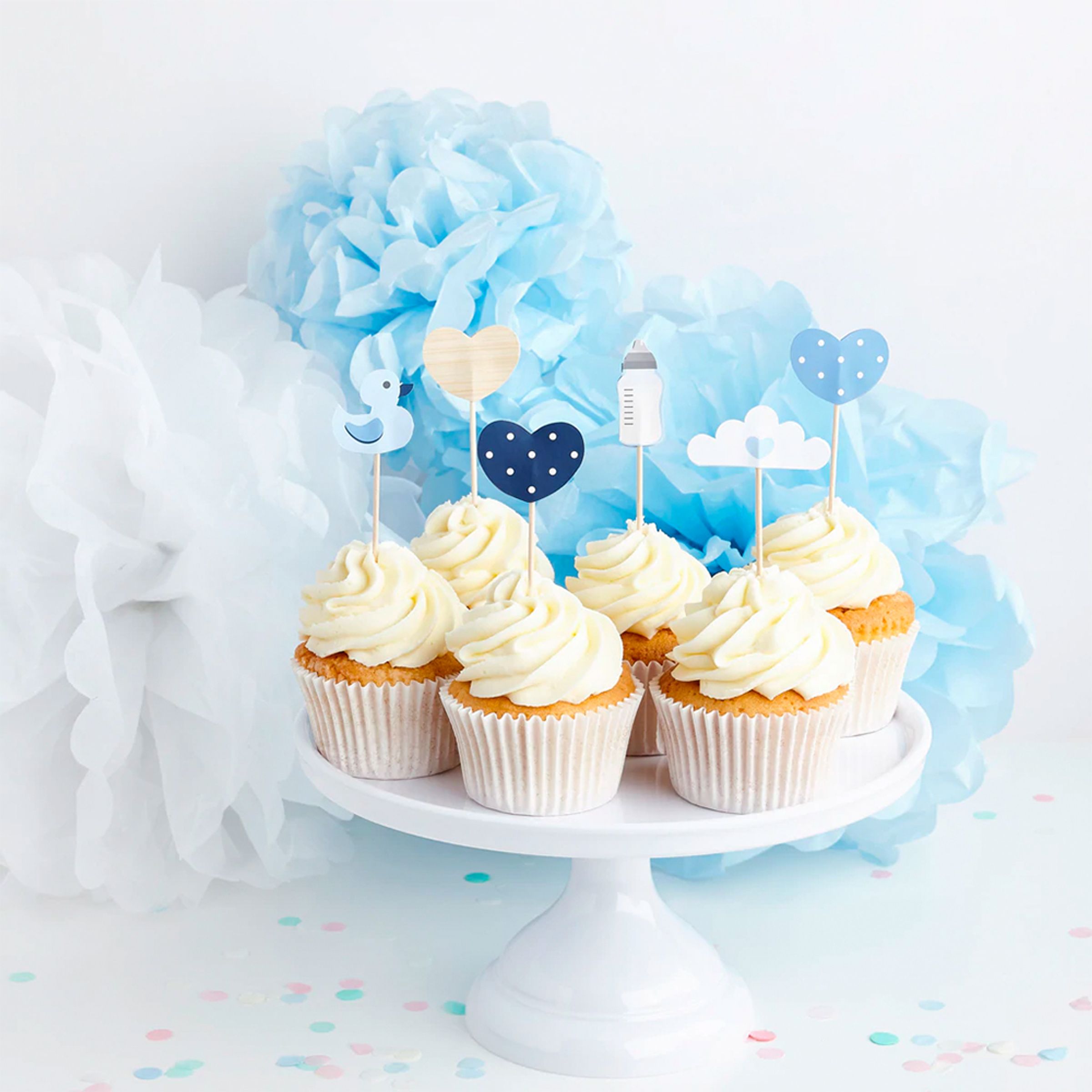 Partypicks Baby Blå - 6-pack