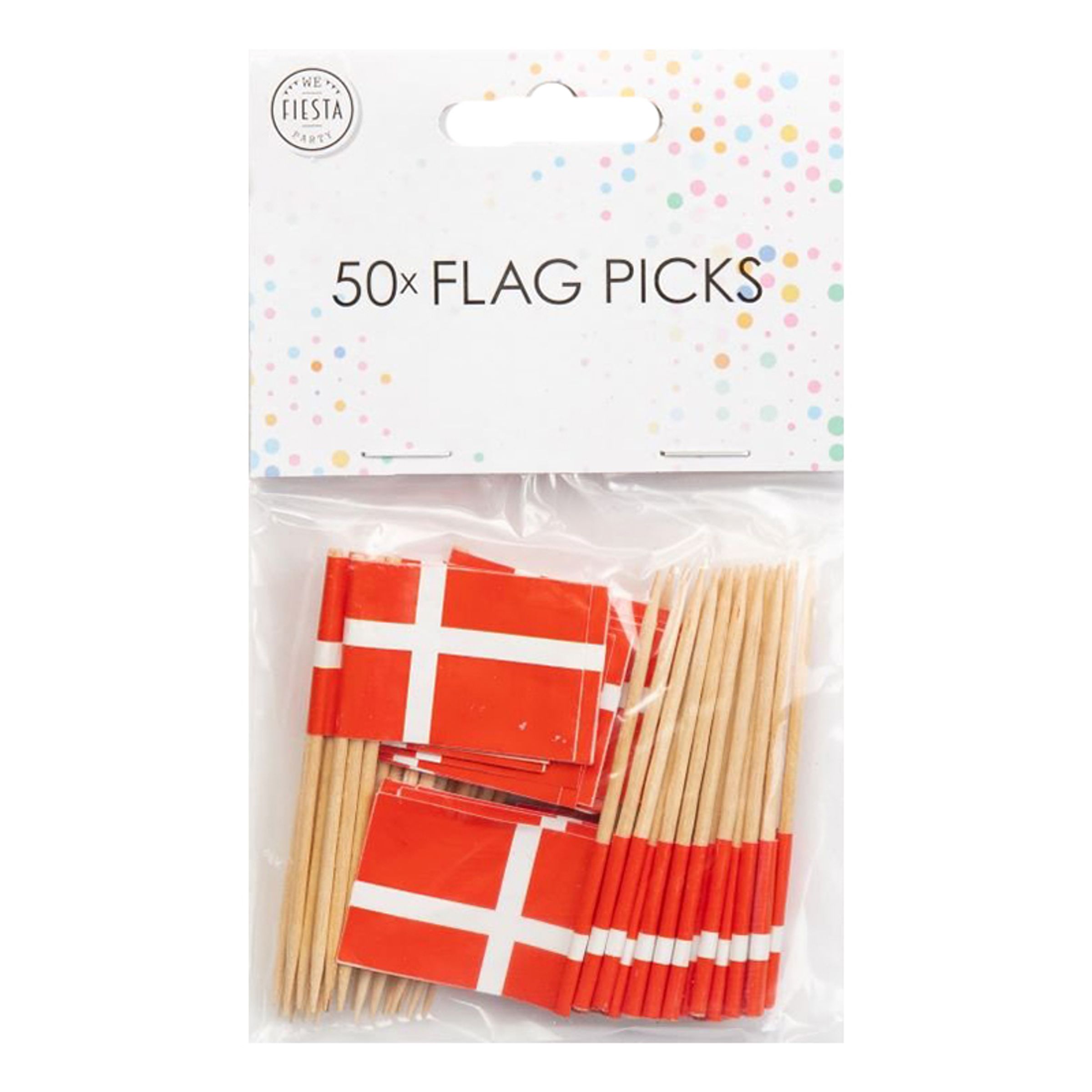 Läs mer om Partypicks Danmark - 50-pack