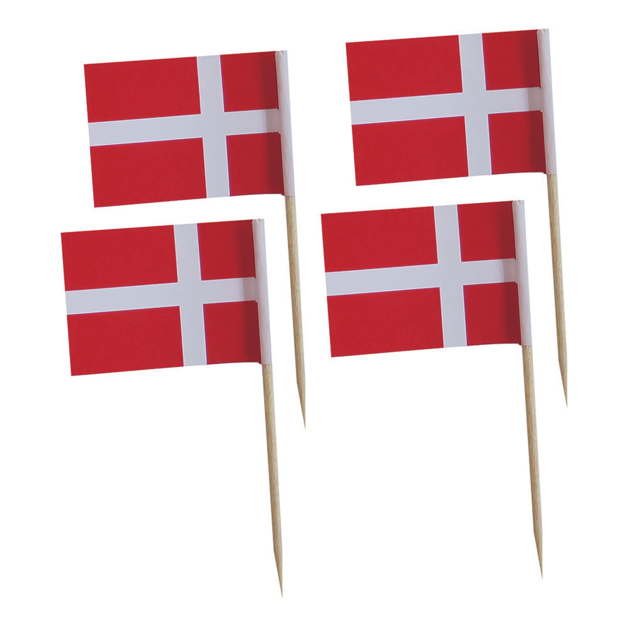 Läs mer om Partypicks Danska Flaggan - 20-pack