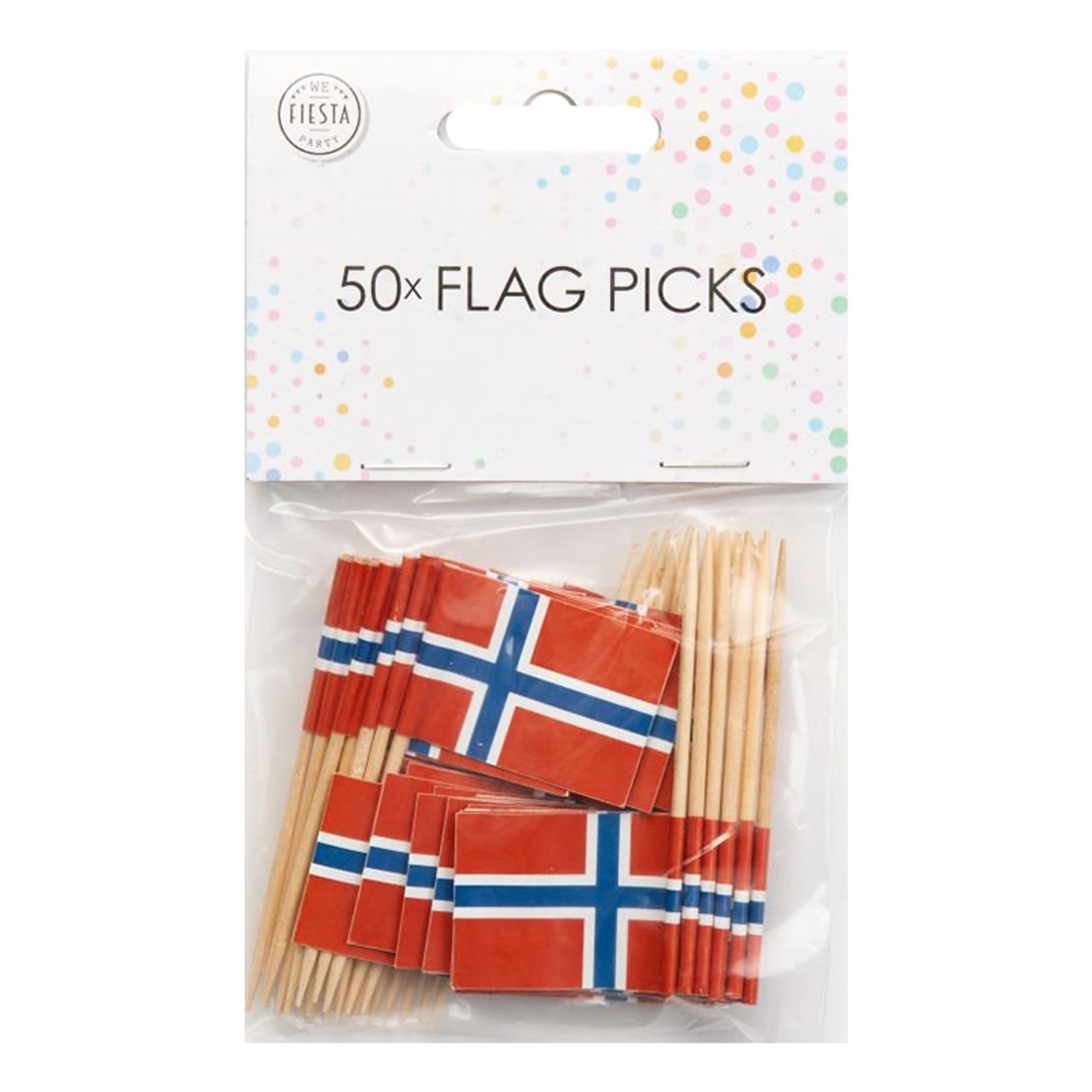 Läs mer om Partypicks Norge - 50-pack